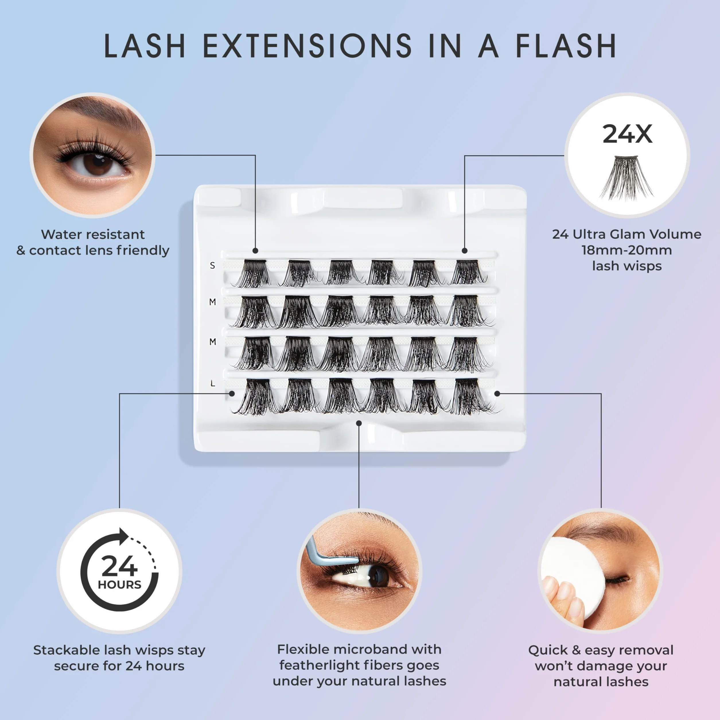 KISS FALSCARA 'Extra Drama Wisps' Multipack 03 – Effetto Naturale e Ricurvo, Ciglia Finte a Ciuffetti, Banda Extra Sottile da applicare con Bond & Seal sotto la lima cigliare