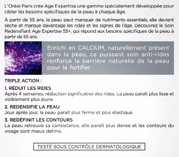 L'Oréal 55+ Complex Cream Care Sculptor For Face, Neck and Décolleté - 50 ml (Oekraïense Verpakking)