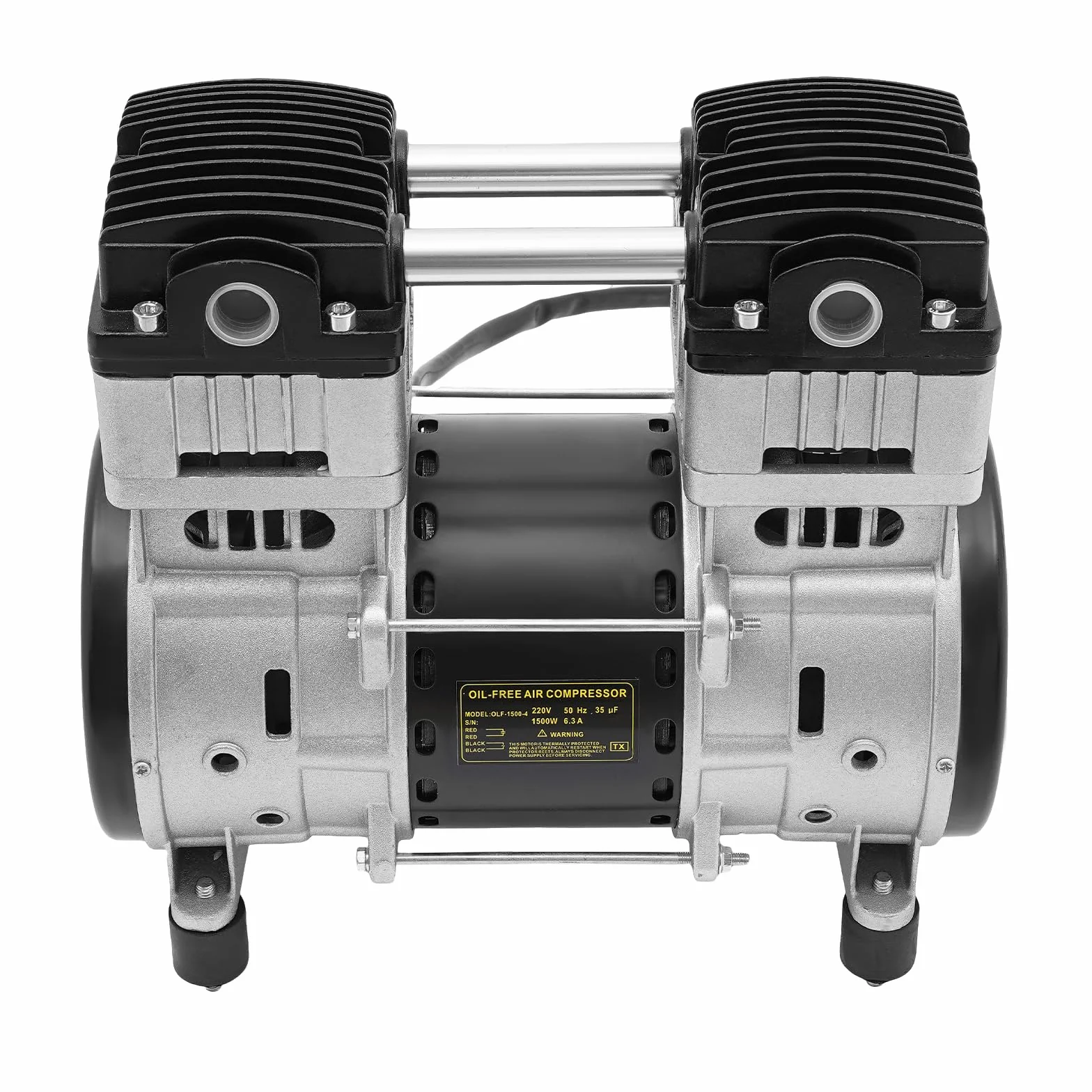 Compressore d'Aria Silenzioso 1500W 145L/min 2800 giri/min Testa in Rame per Officina Riparazioni Auto