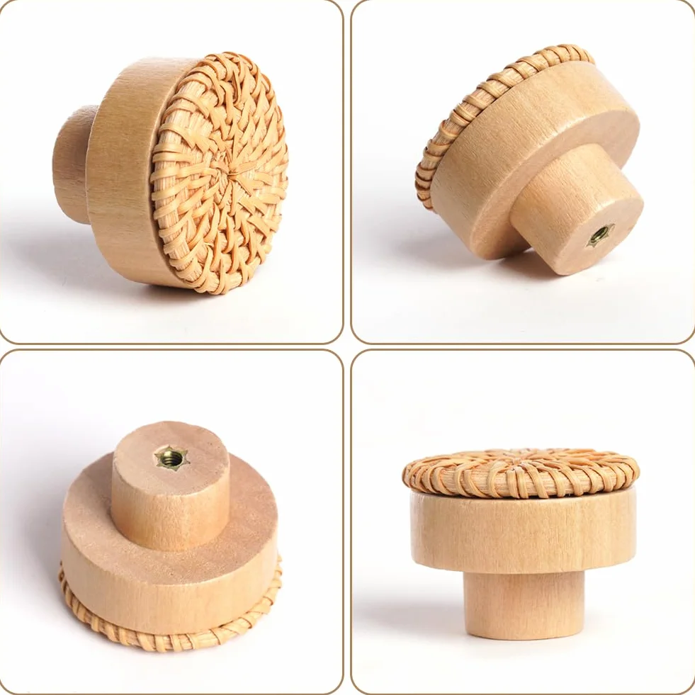 Ainiv 6pz Maniglie Rotonde per Mobili in Legno 40mm Pomelli per Armadietti