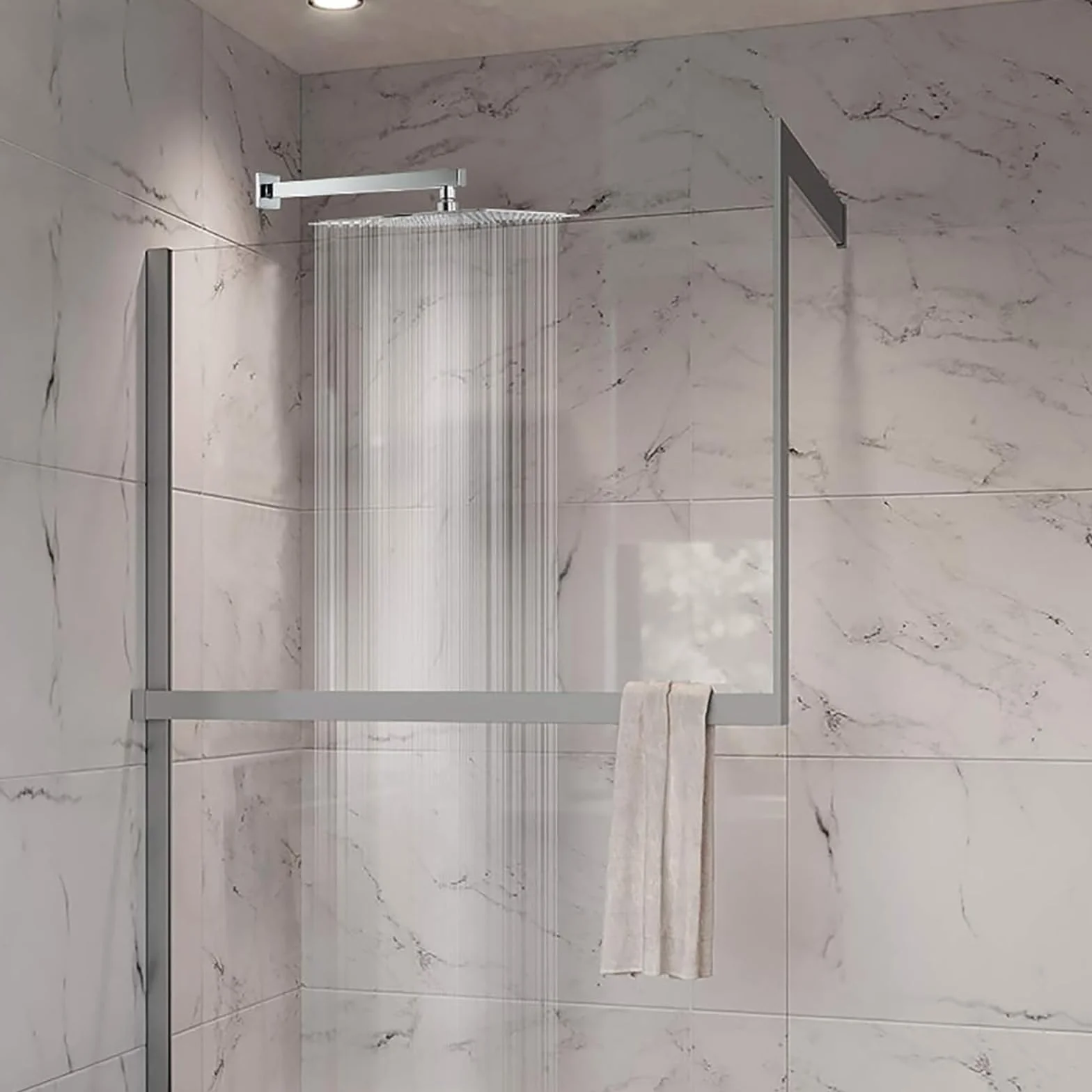 Soffione Doccia a Pioggia Extra Large in Acciaio Inossidabile, 30x20 cm Cromato, Montaggio Soffitto Parete