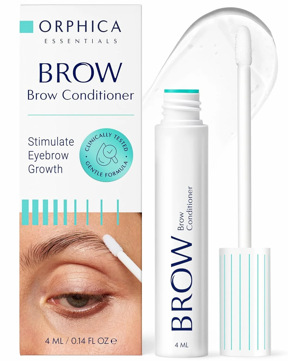 ORPHICA Brow Siero Sopracciglia Ricrescita Rapida 4 ml – Eyebrow Serum con Peptidi e Ginseng, Infoltente e Rinforzante