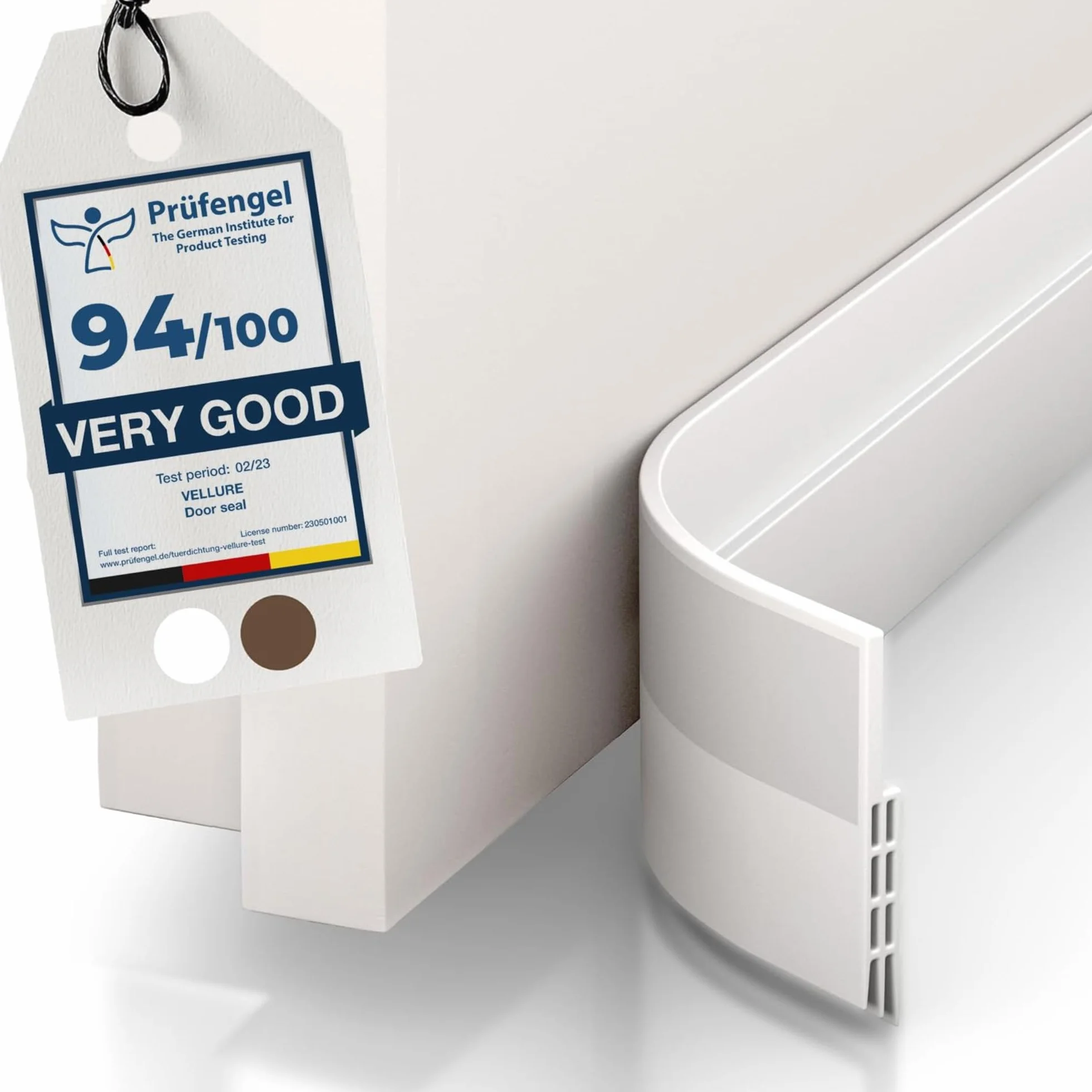 Vellure Paraspifferi Porta Blindata - Paraspifferi Sottoporta Premium, 1x Bianco, Przeciwdźwiękowy, Przeciwzimny