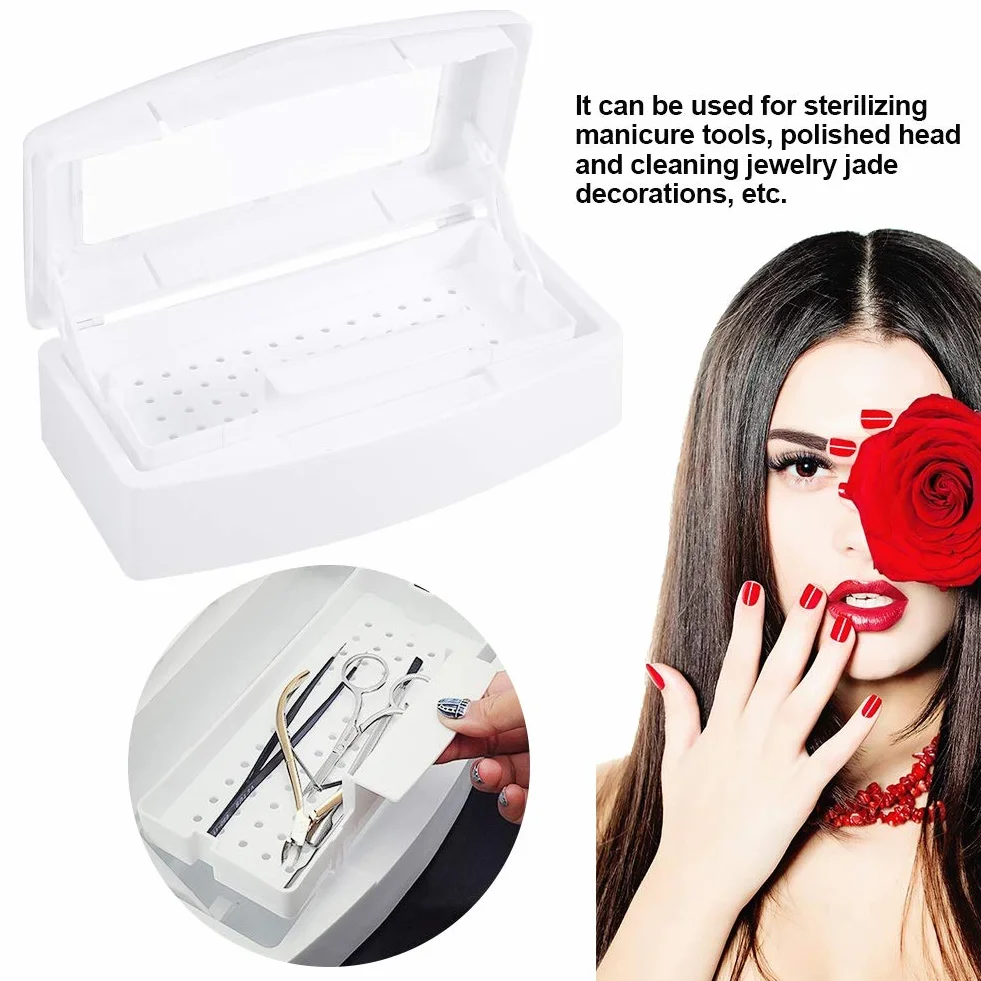 UV dis Box - Box sterilizzatore UV, Strumenti Nail plastica Strumenti di dis contenitore di sterilizzazione scatola manicure for Salon