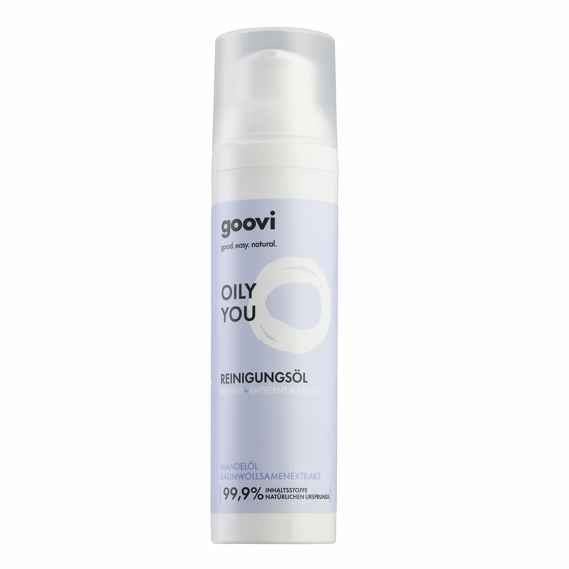 GOOVI Oily You Cleansing Oil, struccante a base di olio, olio detergente per il viso, 75 ml
