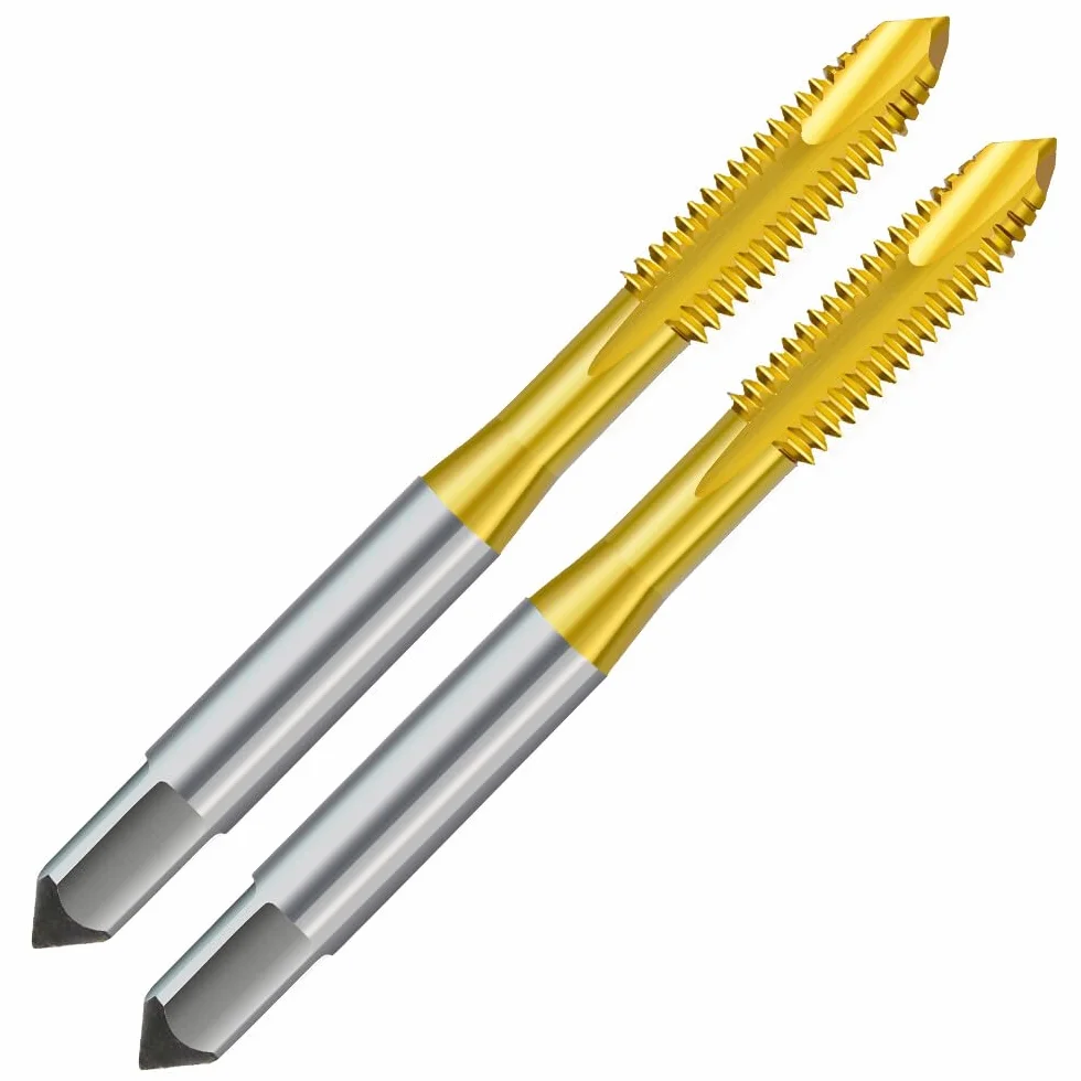 Maschio filettato M3 x 0,5 HSS titanio metrico destra 2 pezzi