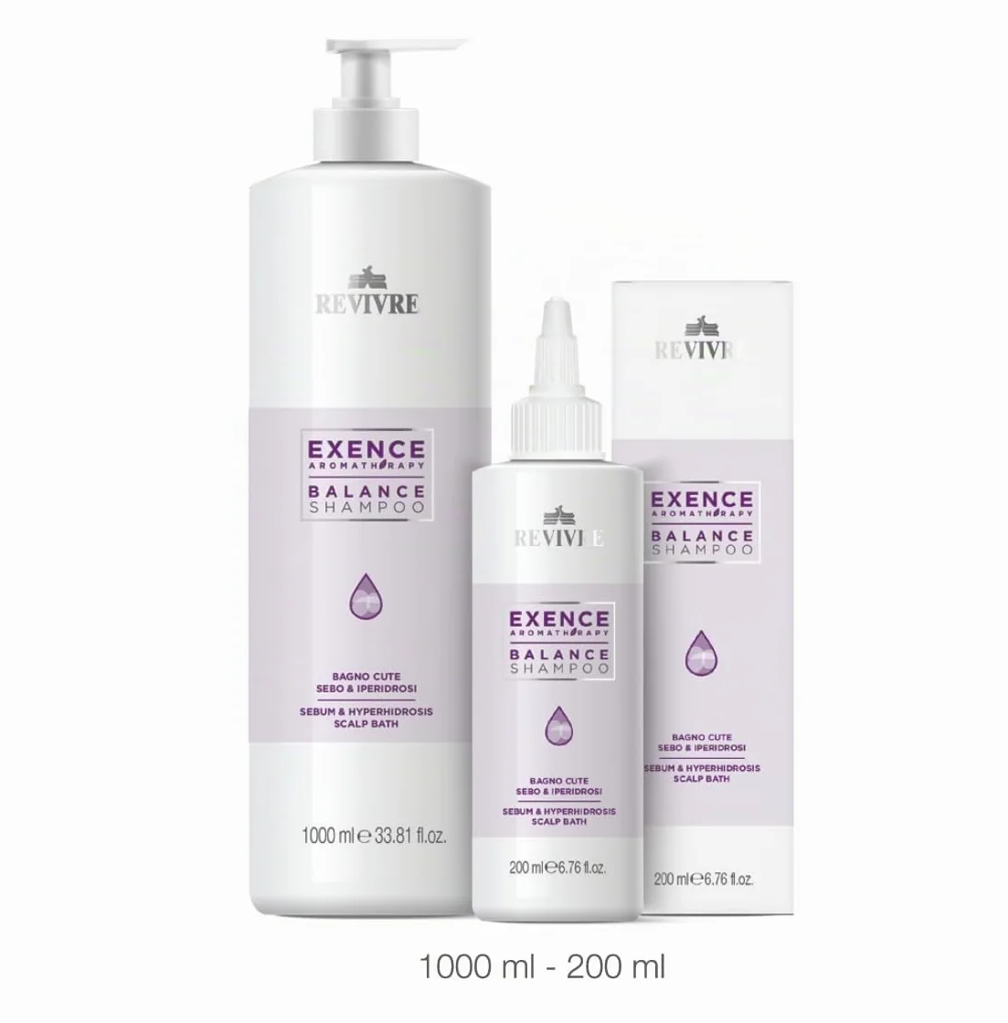 Revivre Exence Balance Shampoo | bagno cute sebo e iperidrosi (1000ml)
