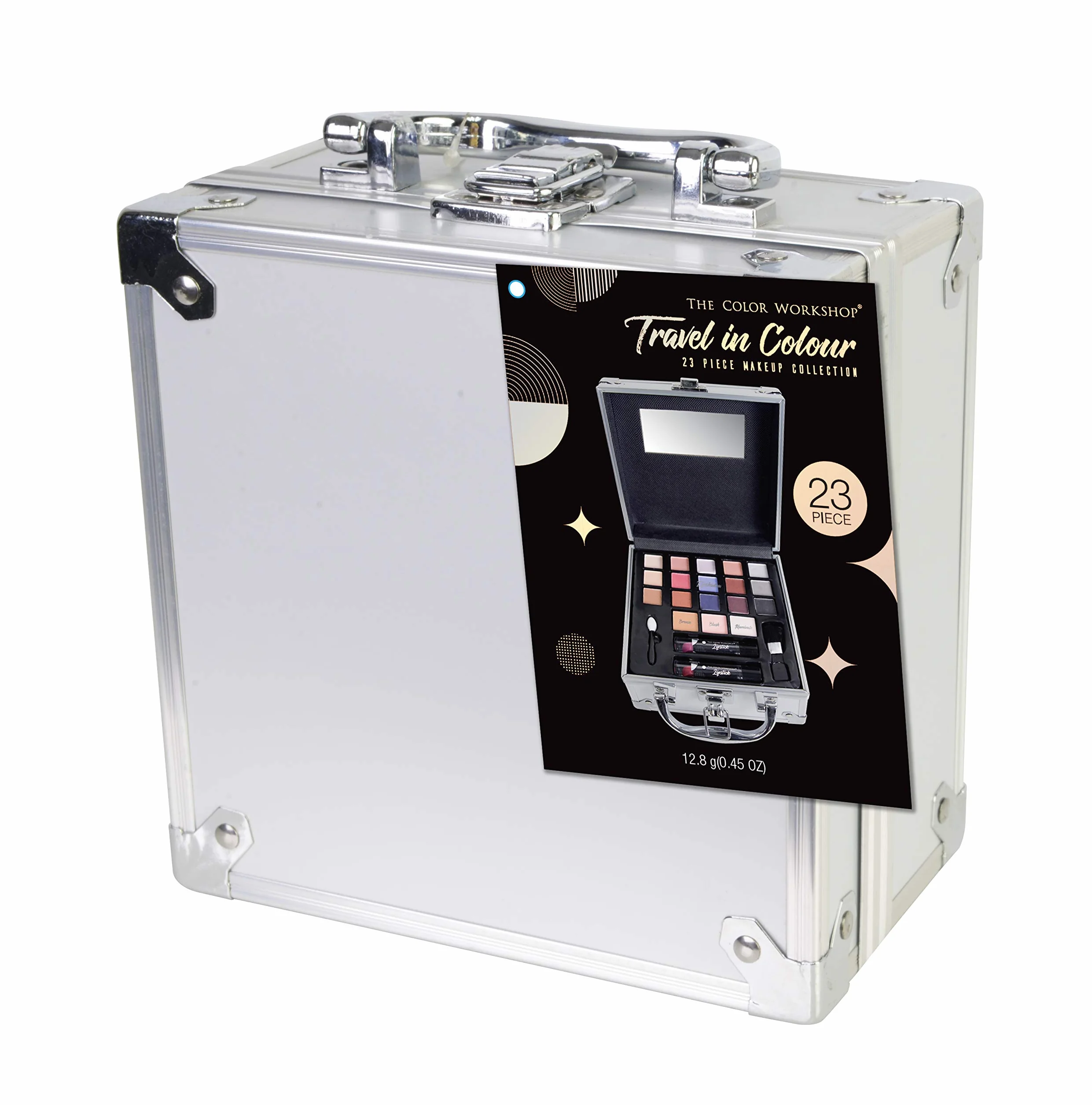 Markwins The Color Workshop - Valigetta Trucchi Travel in Colour Makeup Case - Valigetta Piccola con Specchio e Kit Trucchi Professionali Completo - Set Trucchi per un Makeup Giorno e Sera