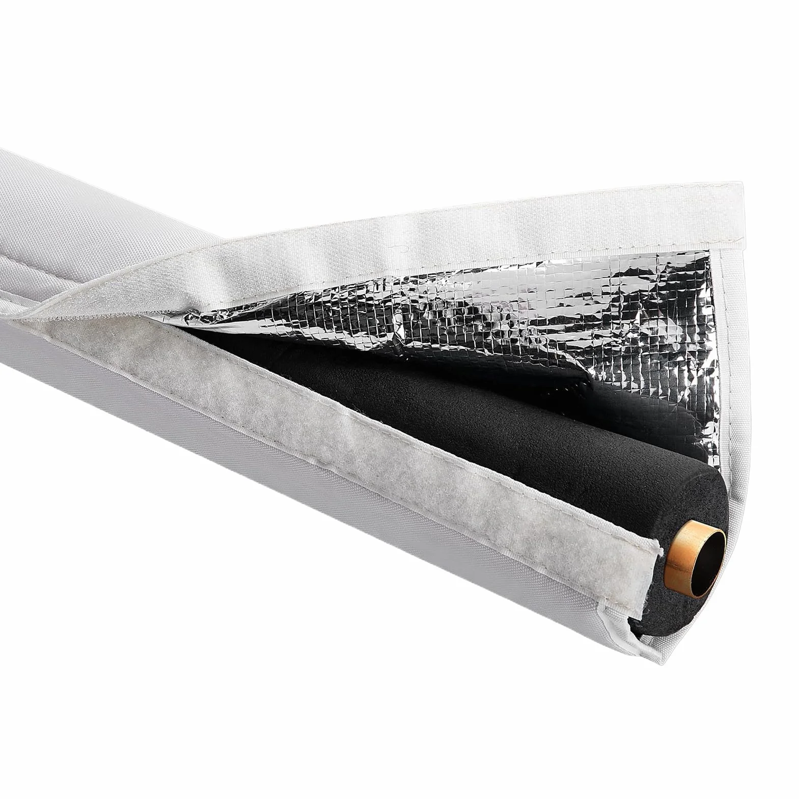Copertura Isolante Per Tubi Rame Climatizzazione 183 x 26 cm Manicotto 3 Strati Protezione UV Idrorepellente