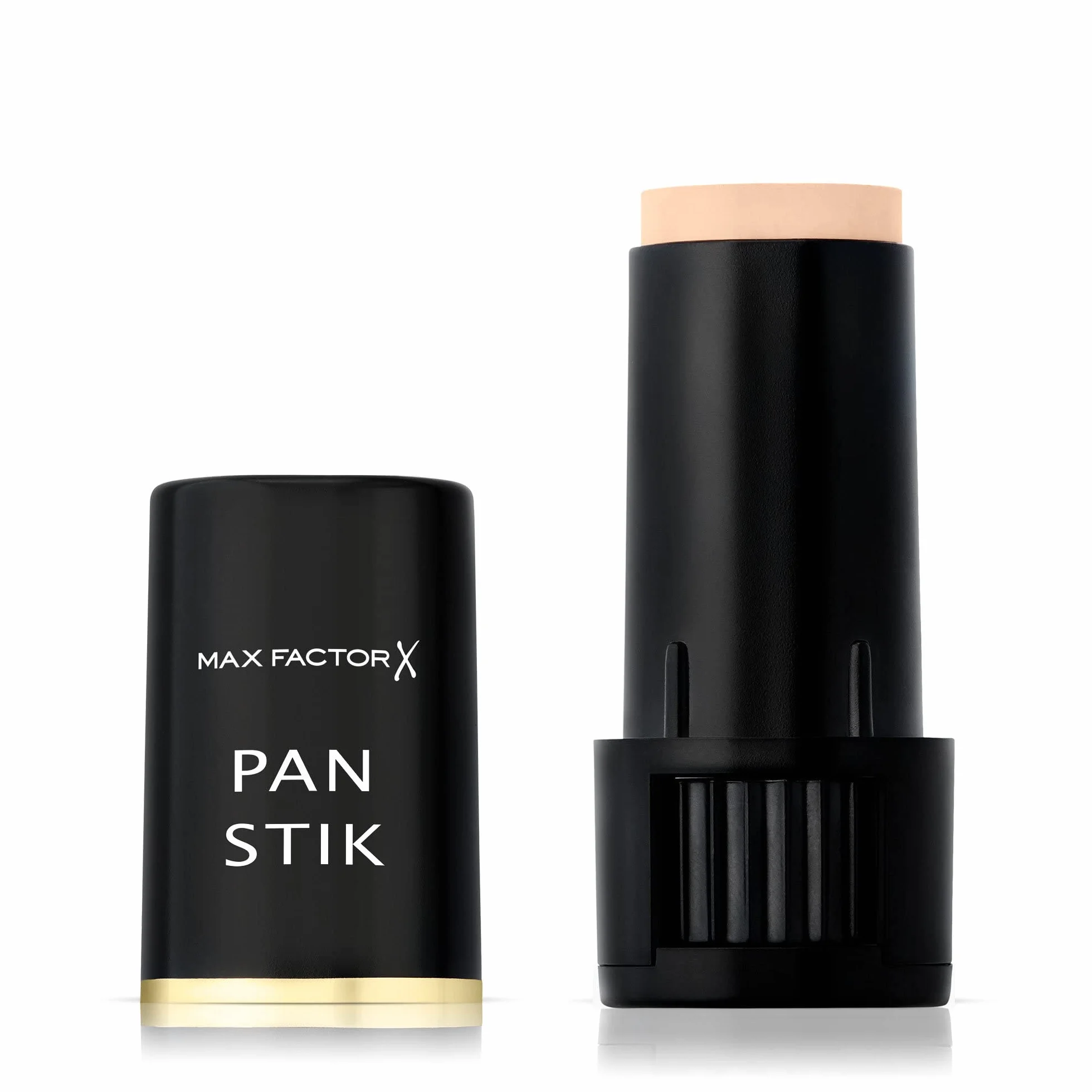 Max Factor - Fondotinta Compatto Pan Stik - Stick Multiuso 3in1: Fondotinta, Correttore e Contouring - 012 True Beige - 9 g
