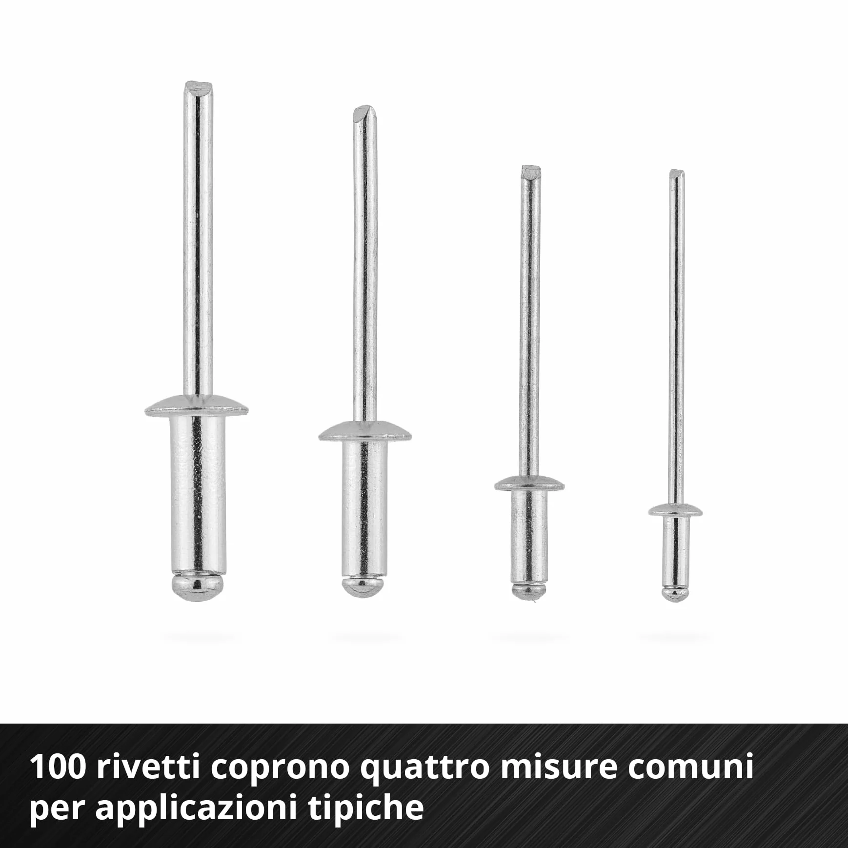 Einhell Pinza Rivettatrice Set 100 Rivetti 4 Ugelli Valigetta