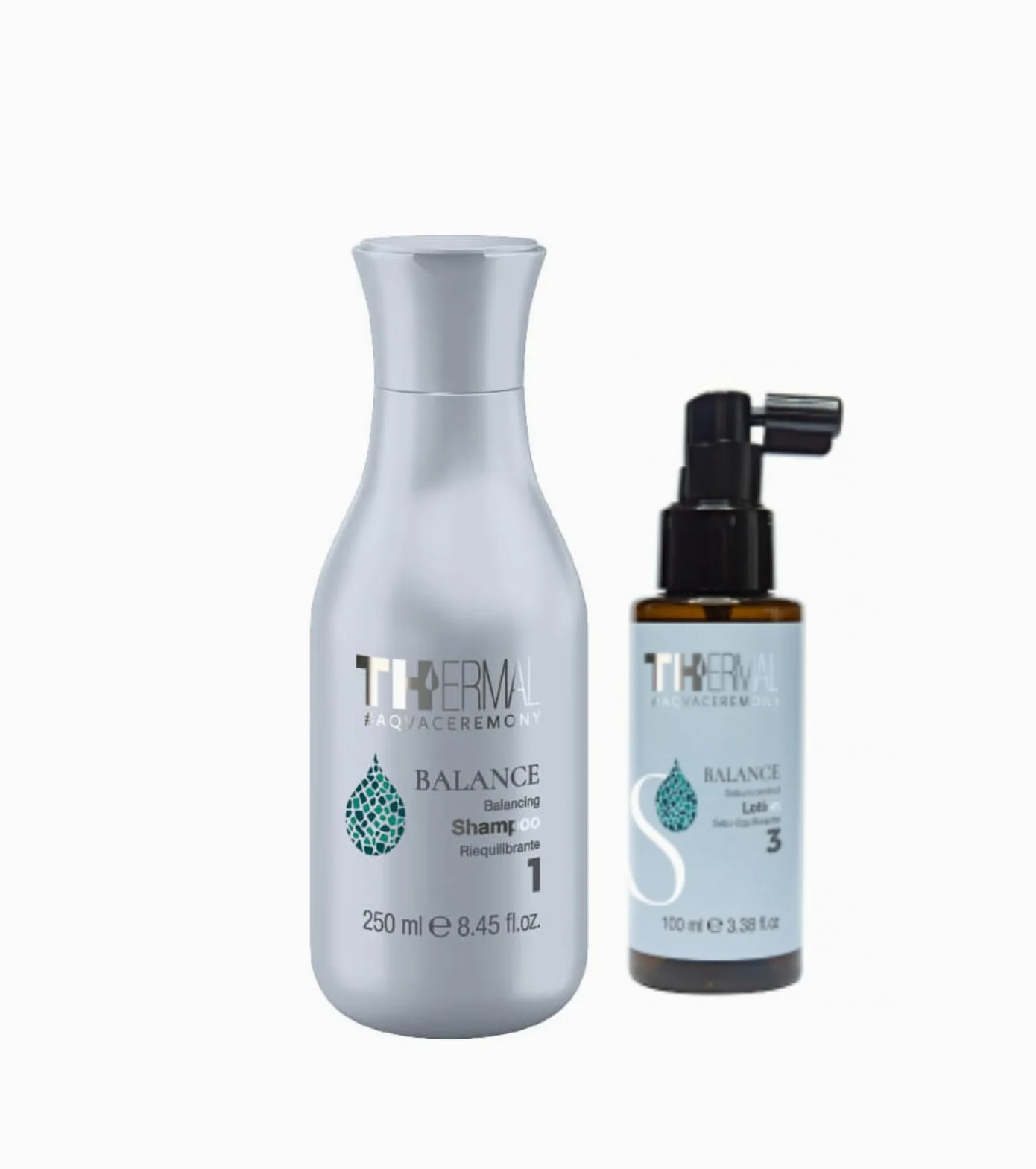 EMSIBETH THERMAL BALANCE Kit Cute Grassa – Shampoo Riequilibrante 250 ml + Lozione Sebo-Riequilibrante 100 ml – Routine Termale Anti-Sebo e Antiforfora con Acqua Termale e Ribes Nero – Senza SLES