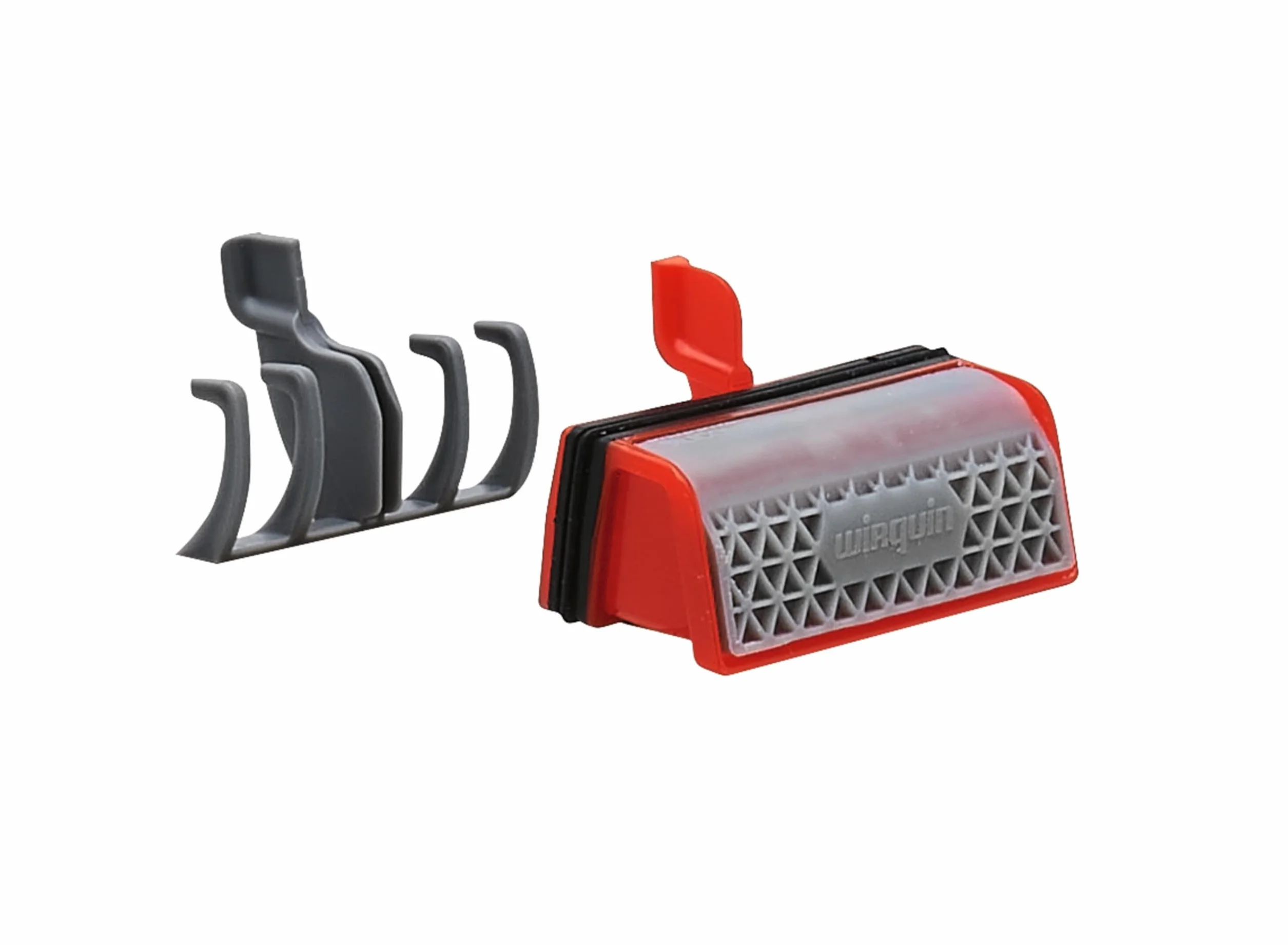 Wirquin Membrana Slim+ con filtro per capelli rimovibile per scarico doccia rosso e grigio