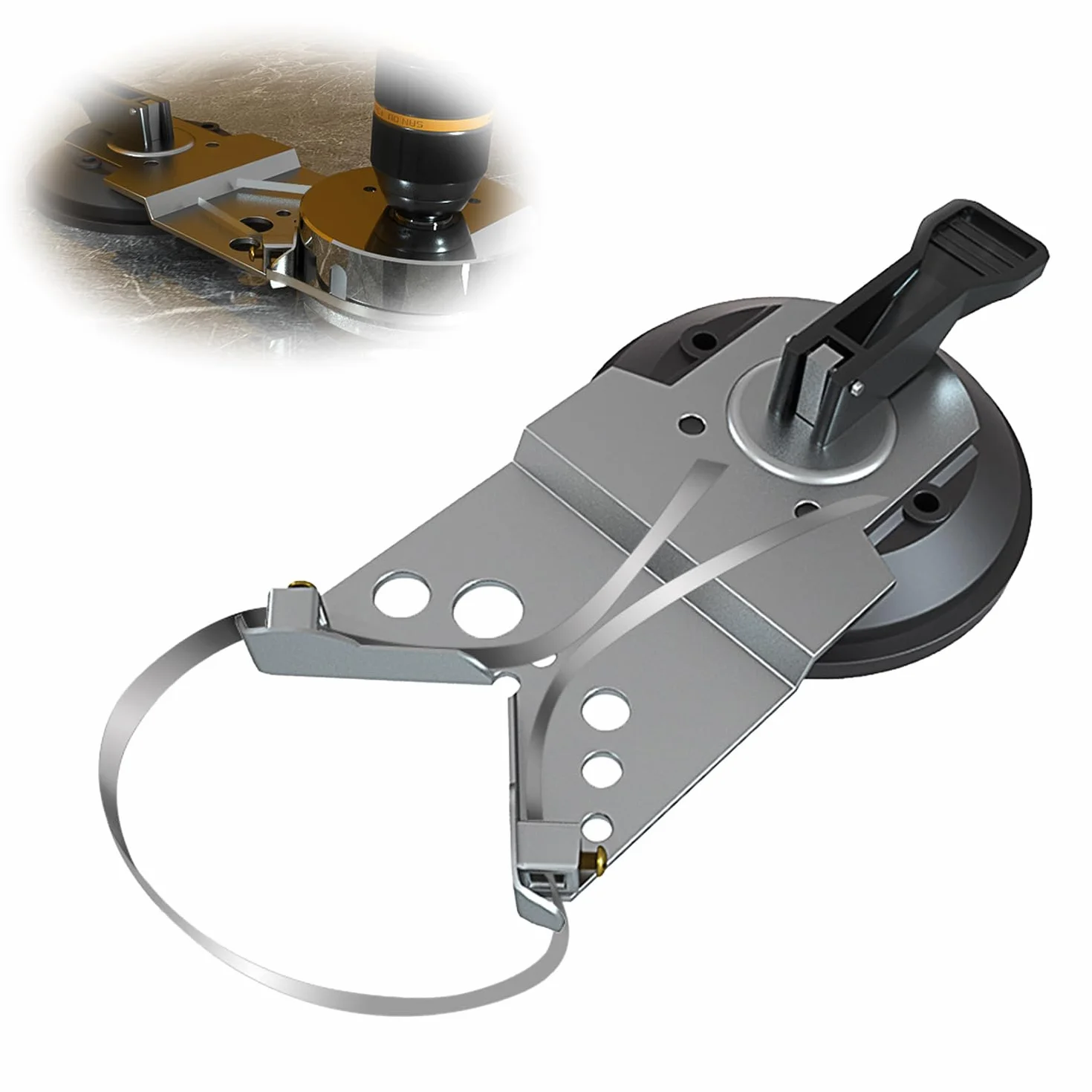 Posizionatore Perforazione Piastrelle Ceramica Striscia Fissaggio Acciaio Inossidabile Punte Trapano 6-150mm Vetro