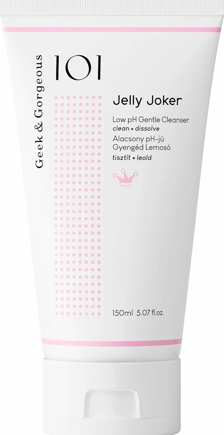 Geek & Gorgeous Jelly Joker - detergente delicato e laborioso, scioglie il trucco (solubile in acqua) - tutti i tipi di pelle, tra cui sensibile, 150 ml