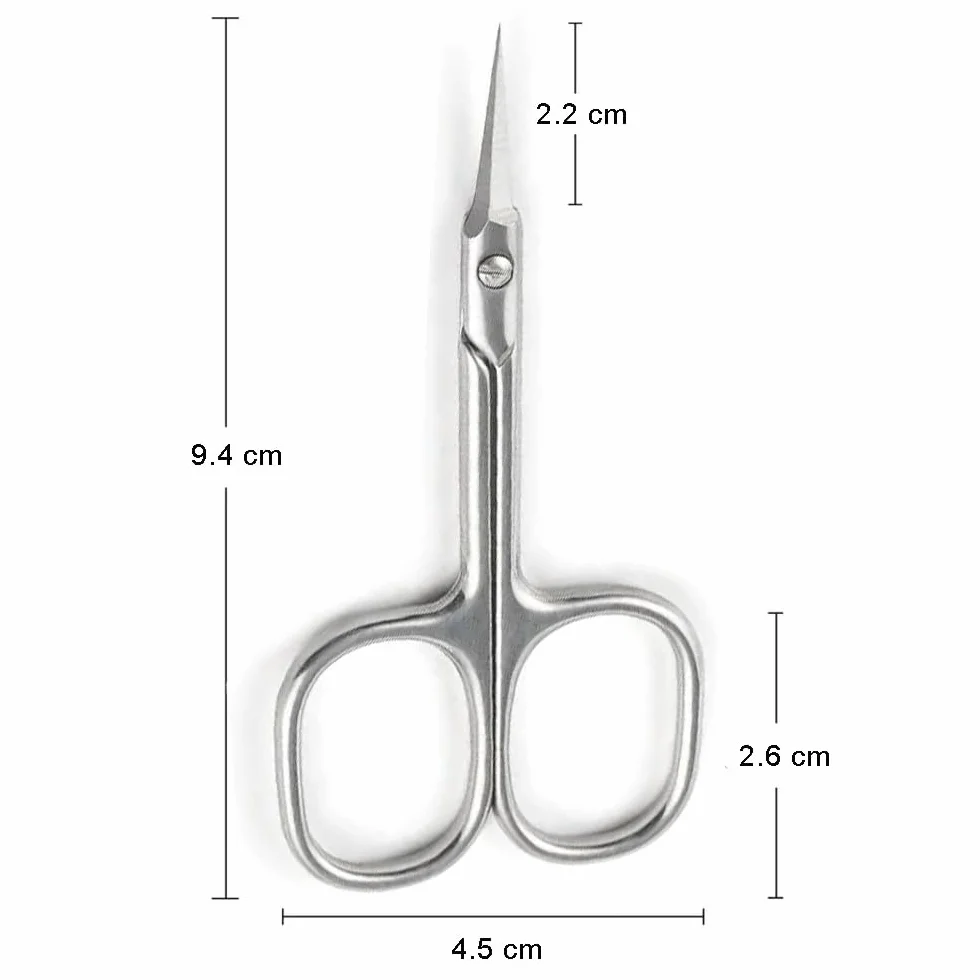 Forbici Unghie Professionali 1mm Longivia® Forbicine per Cuticole in Acciaio Inox con Lama Curva Affilata Manicure Taglia Cuticole Professionale Forbici per Pellicine Mani Piedi e Sopracciglia