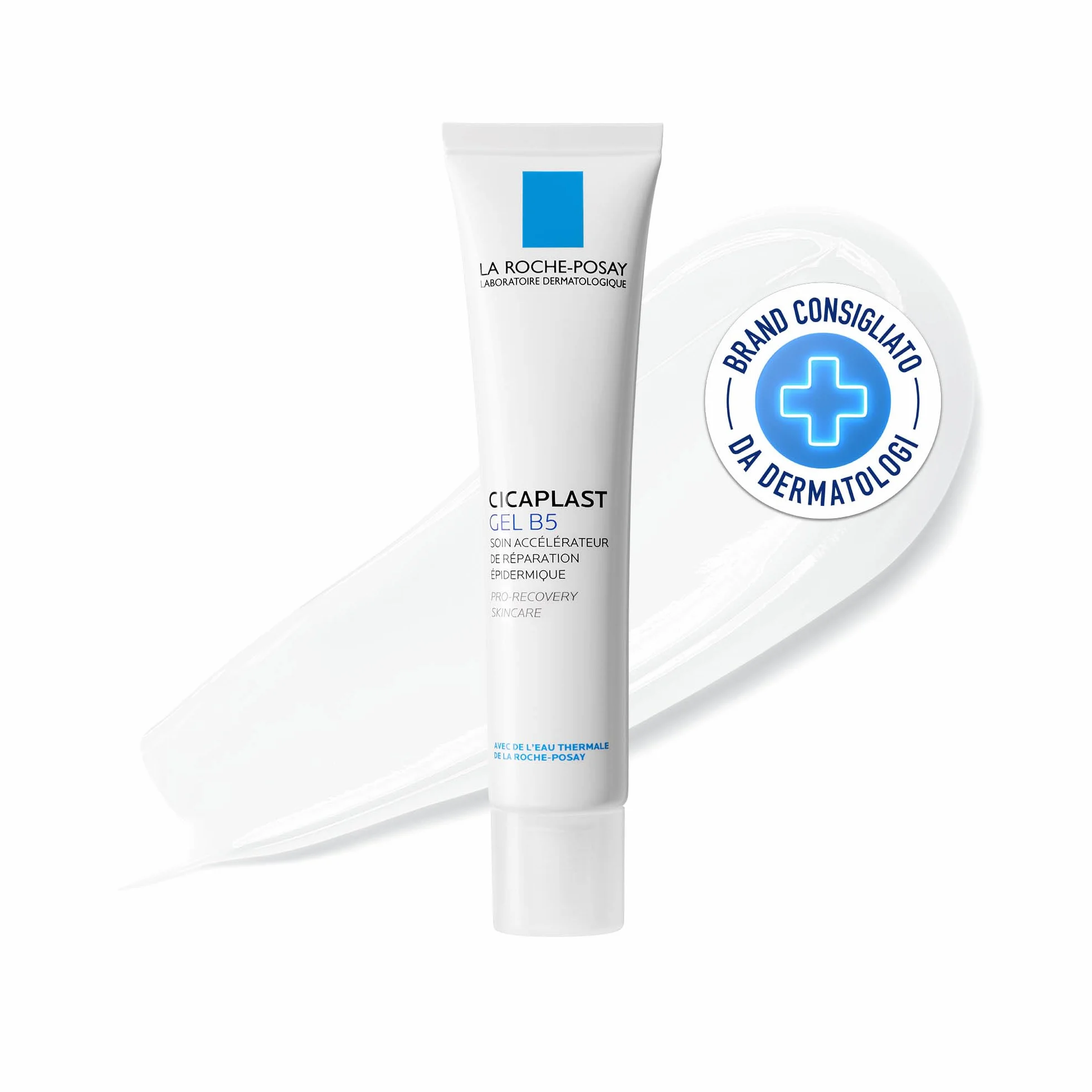 La Roche Posay Cicaplast Gel B5, Trattamento Riparatore, Azione Lenitiva Immediata, Pelle Elastica e Rigenerata, Formula a Tripla Azione, 40 ml