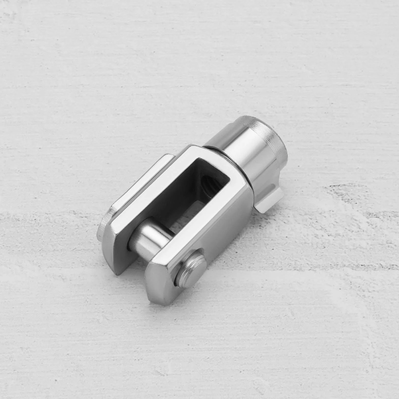 Connettore a Y in acciaio zincato M8 x 1,25 filettatura 42 mm per cilindro pneumatico forcella giunto con perno a molla