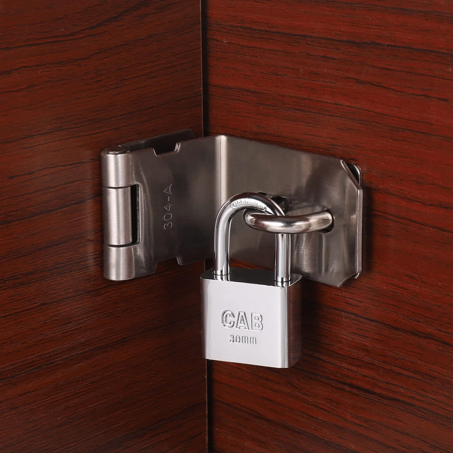 Lucchetto con Chiusura a Viti, Serratura Porta con Chiave, Hasp 90° Acciaio Inox per Giardino
