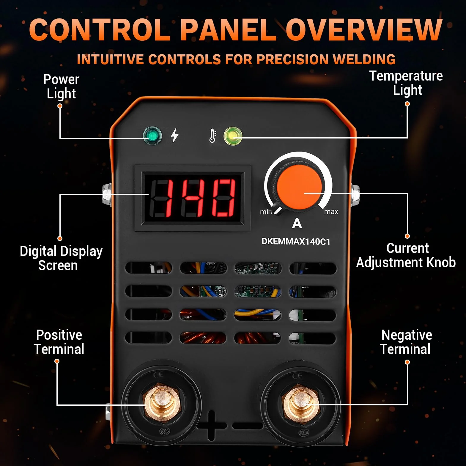 DEKO Saldatrice Inverter Elettrodo 220V 140A MMA ARC Welder Portatile