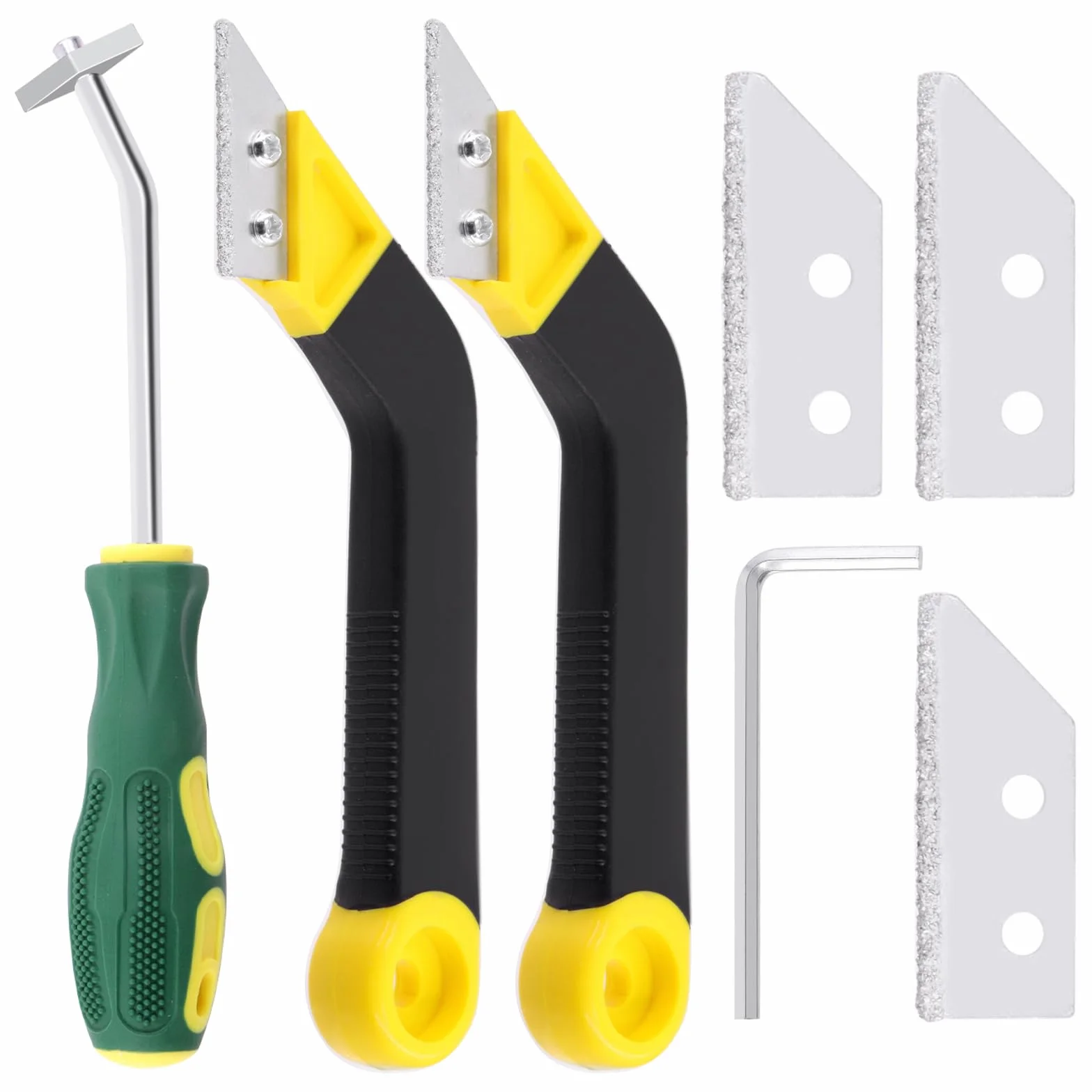 Swpeet 7 pezzi strumento rimozione grout piastrelle con lame extra e kit supporto
