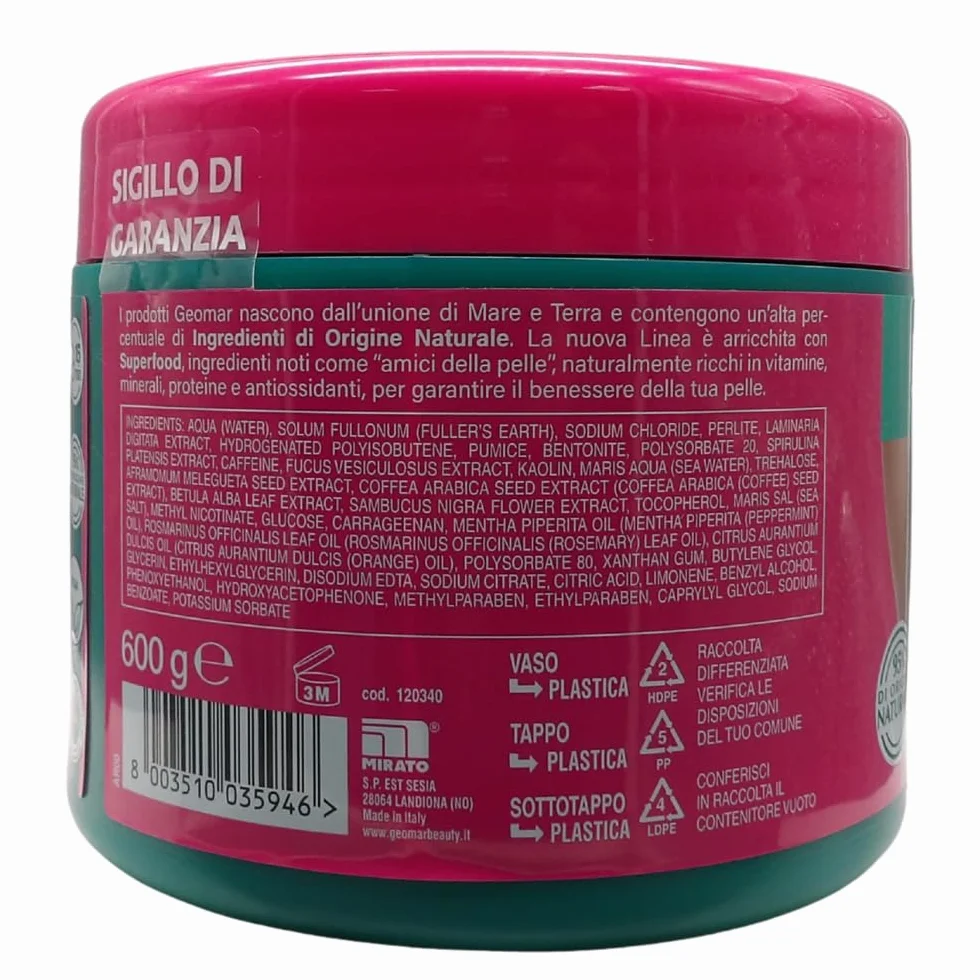 MASCHERA FANGO LIPO RIDUCENTE con Estratto di Alga Spirulina 600 g