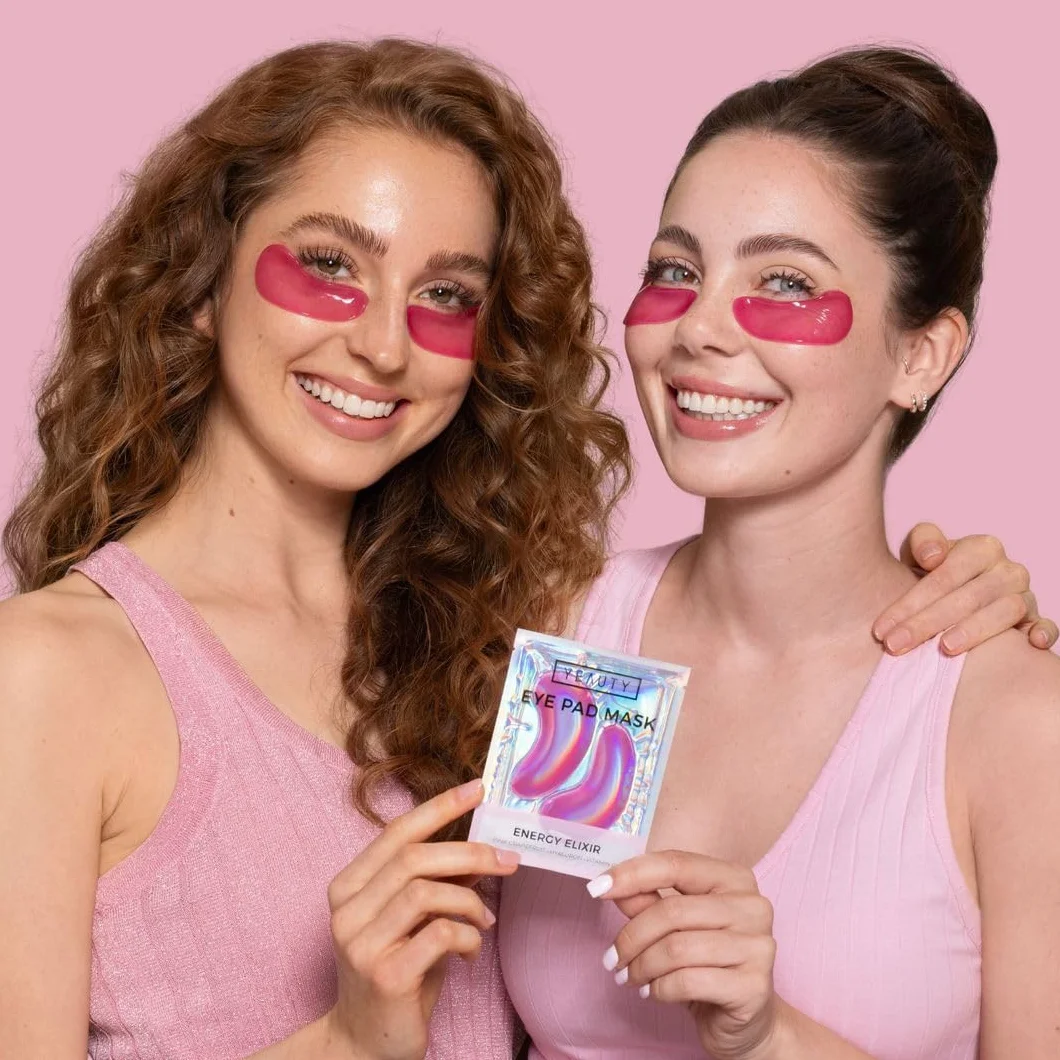 YEAUTY ENERGY ELIXIR EYE PAD MASK, i cuscinetti per gli occhi super morbidi con il lussuoso siero anti-invecchiamento di vitamina C, acido ialuronico e pompelmo rosa, riducono le occhiaie e leviga la