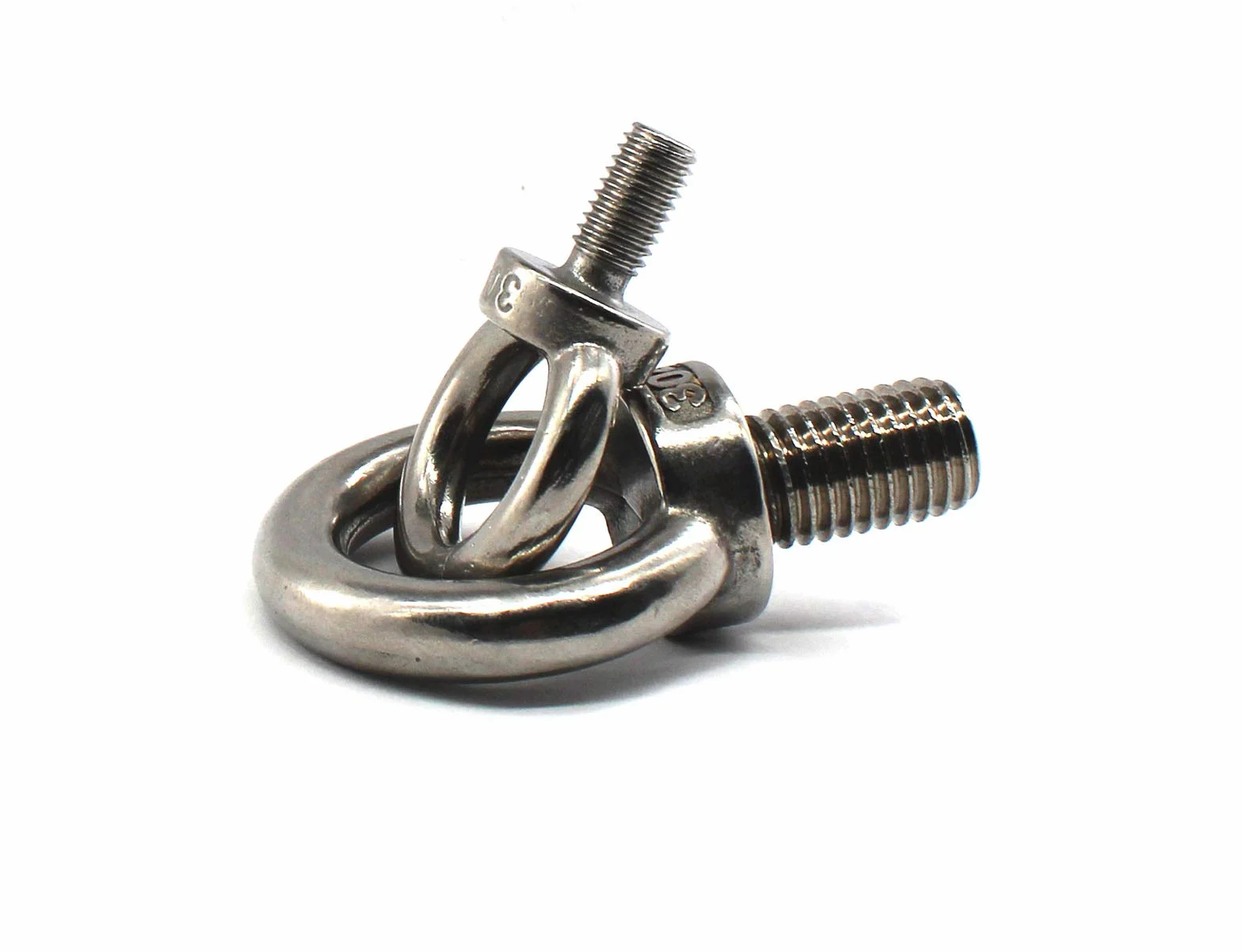 Anello per sollevamento in acciaio inox 304 M6 filettatura allungata 30 mm 8 pezzi