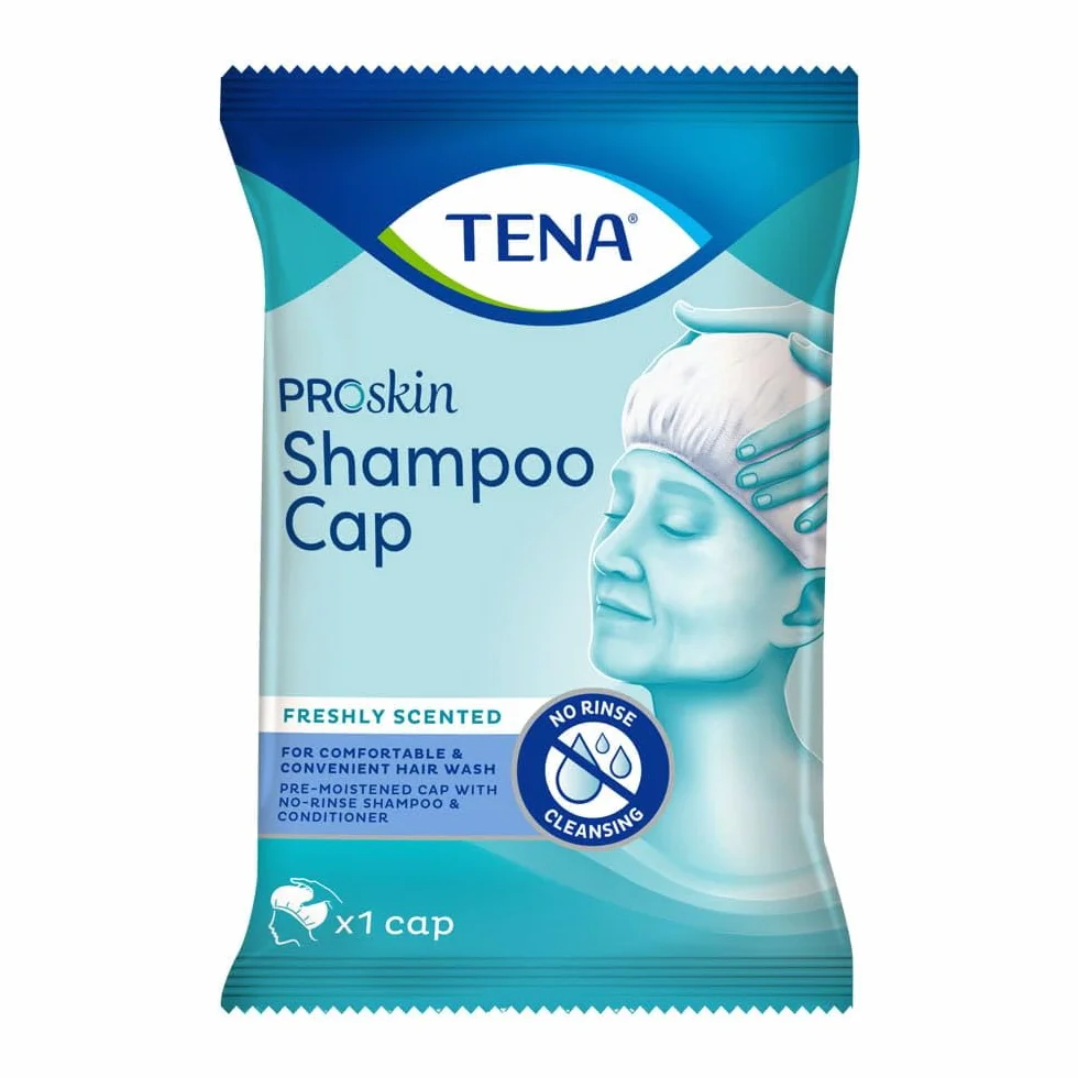 TENA Shampoo Cap - Cuffia per lavaggio capelli