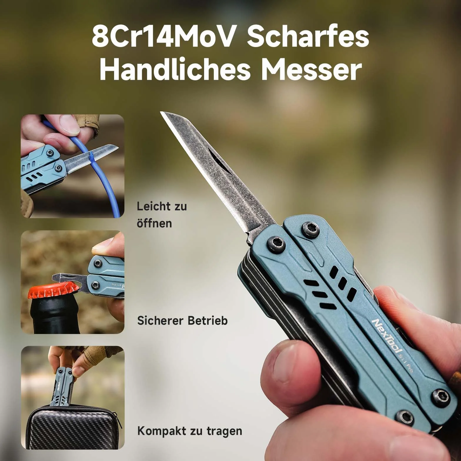 NexTool Multitool Mini Sailor S11 Pro 12 in 1, strumento multiuso EDC compatto in acciaio inossidabile