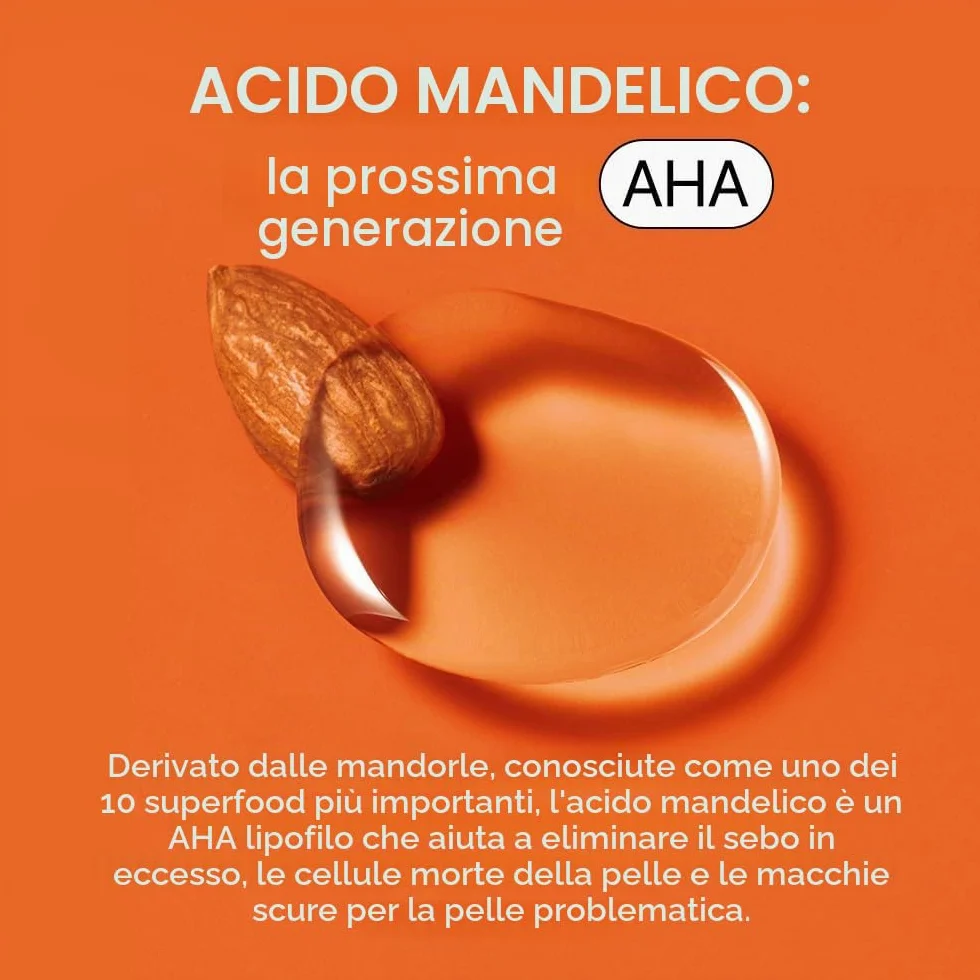 BY WISHTREND Acido Mandelico 5% Acqua di preparazione della pelle, esfoliante delicato per la pelle del viso, ideale per pelli sensibili | Aiuta i pori ostruiti e la pigmentazione (4,1 Fl Oz (1))
