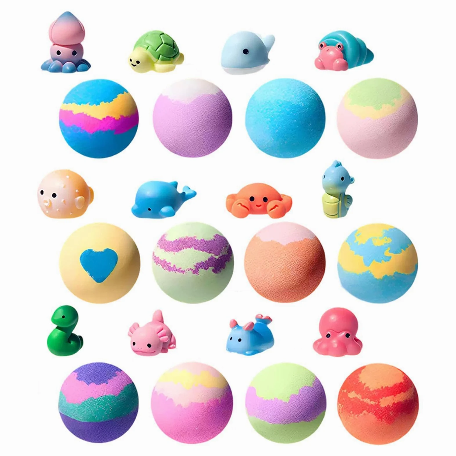 Bombe da Bagno Effervescenti 12 Pezzi Effervescenti Rinfrescanti Colorato | Regali Per Cestini Giocattoli Da Bagno per Famiglia Ragazzi Ragazze Figli