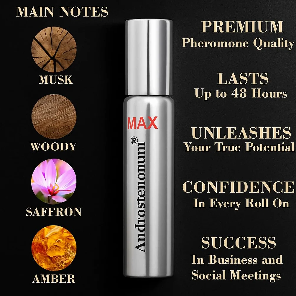 ANDROSTENUM MAX di Pherolec Global Profumo ai Feromoni Maschile - Colonia Fragranza di Lunga Durata Pheromone Essence 8 ml