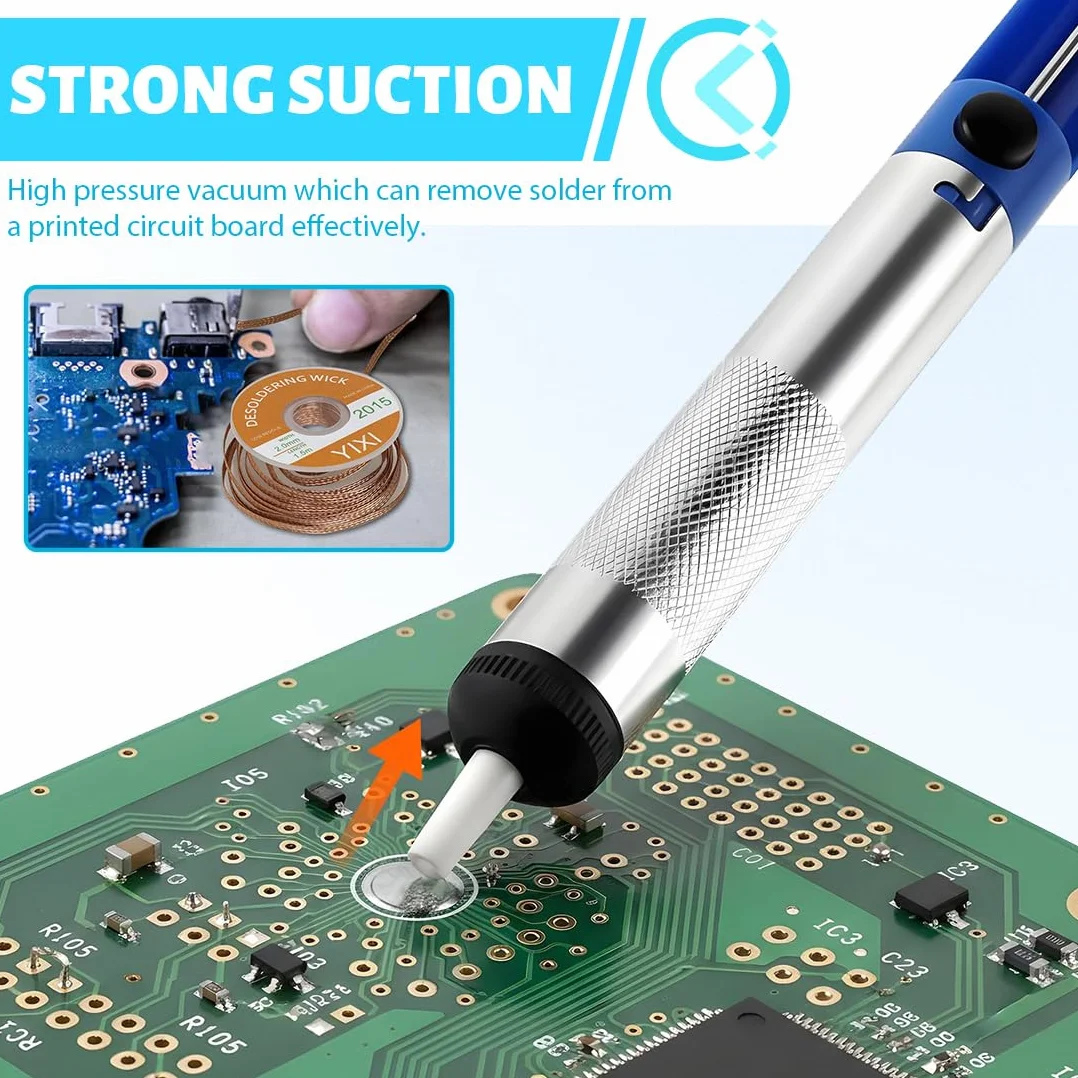Pompa Dissaldante Professionale 5 Pezzi Aspira Stagno Saldatura