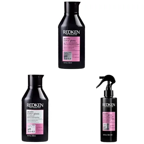 Redken, Shampoo Per Capelli Colorati, 300 ml + Balsamo per Capelli Colorati, 300 ml + Trattamento Termoprotettore Senza Risciacquo, Per Capelli Colorati, 190 ml