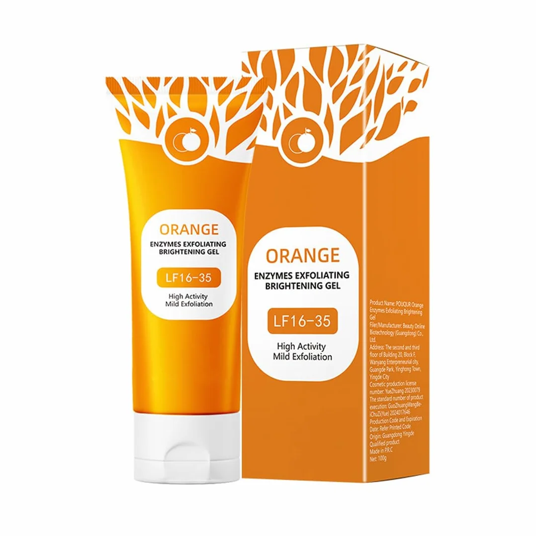 2 Pezzi Gentle Exfoliating Orange, Detergente Viso per la Pulizia Profonda della Pelle,Adatti per Uomini e Donne