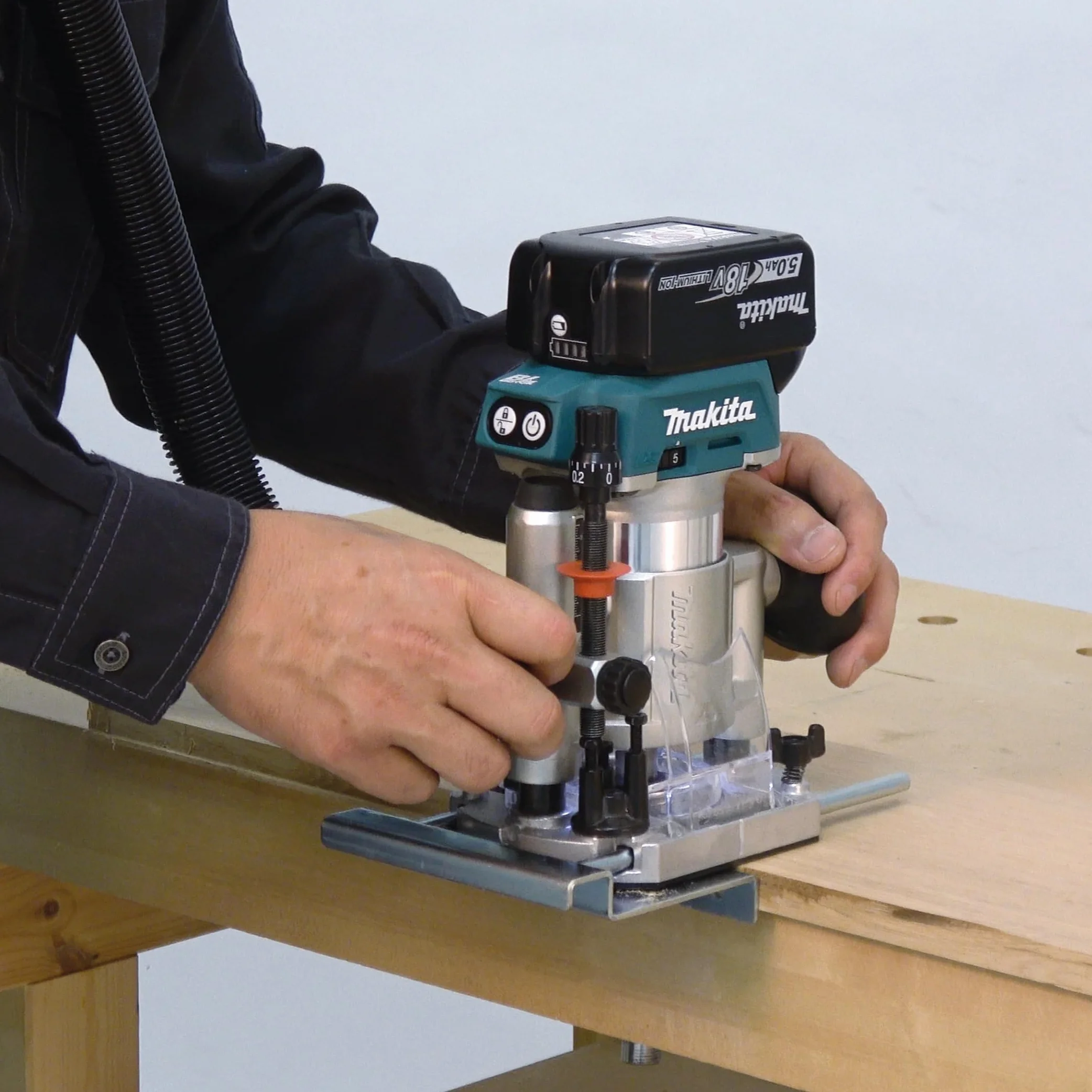 Makita DRT50ZJX2 Fresatrice Rifilatore 18V 3 basi