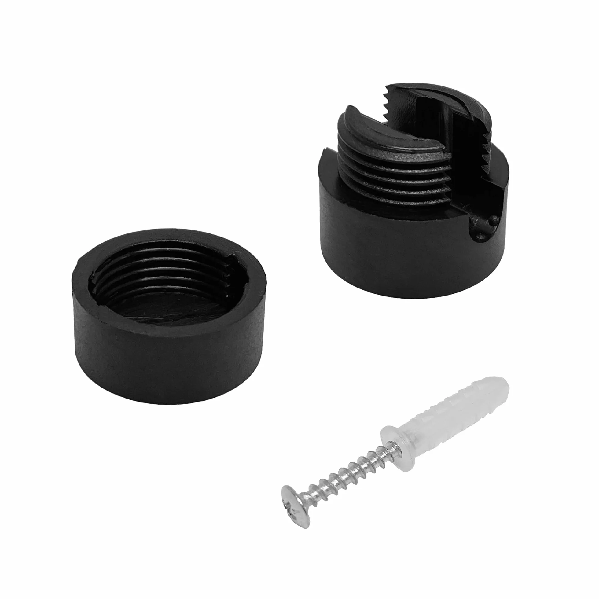 smartect Decentratore da Parete e Soffitto per Cavi 8 Pezzi Nero Ø20x18 mm