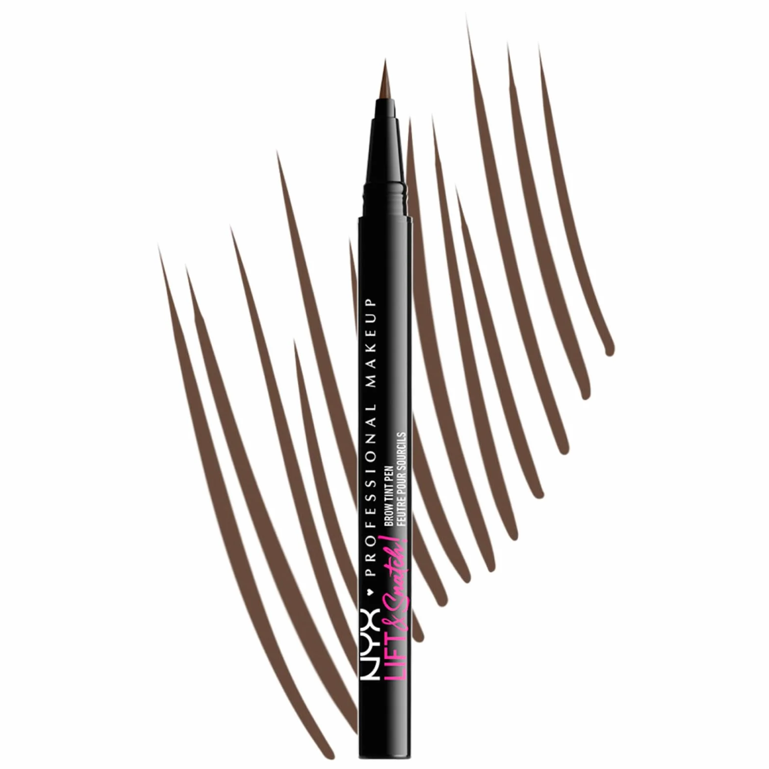 NYX Professional Makeup The Brow Glue Gel Sopracciglia Trasparente Istantaneo Effetto Laminazione 5g + Lift and Snatch Penna Sopracciglia No-Transfer Tenuta 16h Tonalità Ash Brown - Set da 2