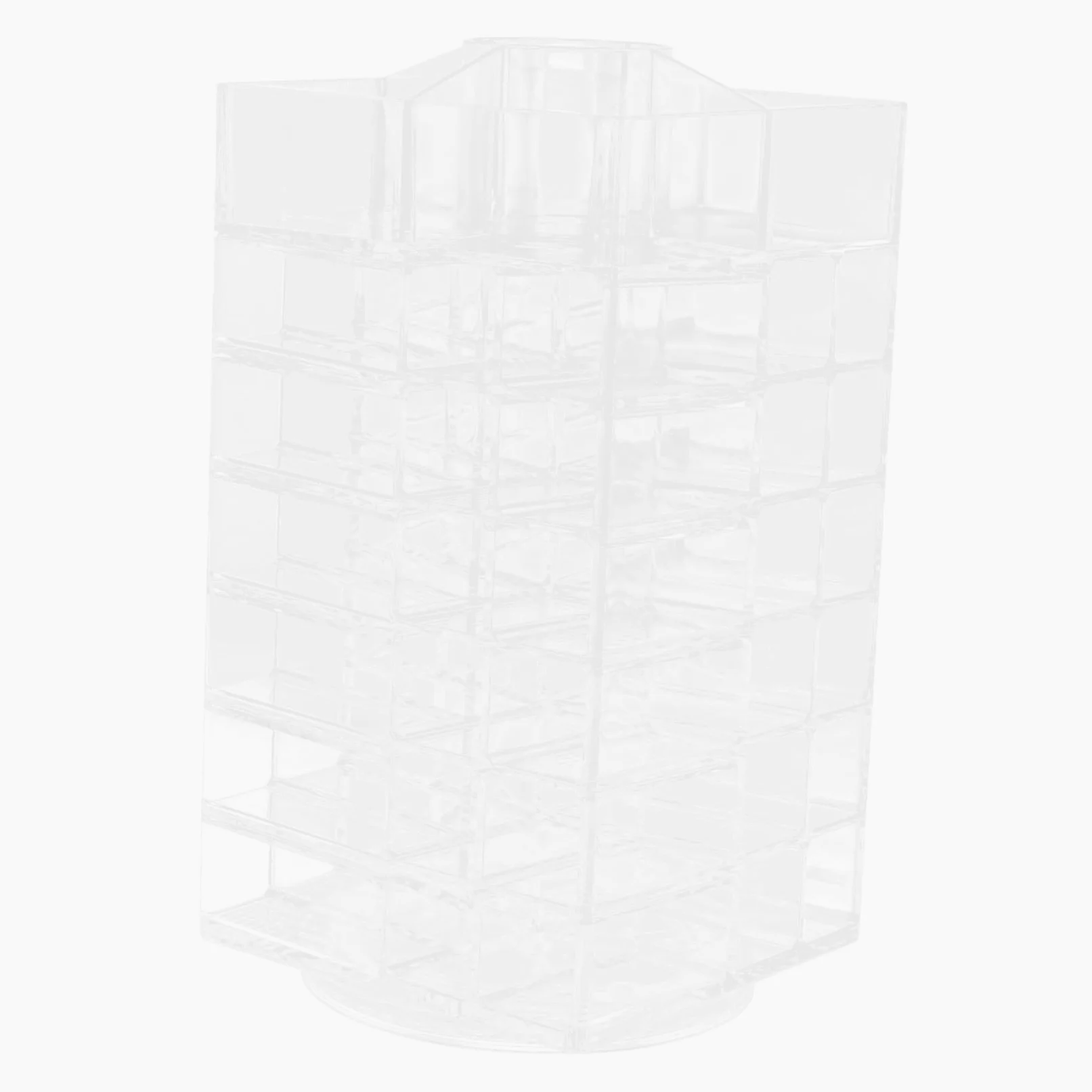 Organizzatore Girevole per Rossetti 53 Scomparti in Acrilico Trasparente | Desktop a Cinque Lati, Design Raffinato e Capienza Ampia, per Cosmetici e Vanity