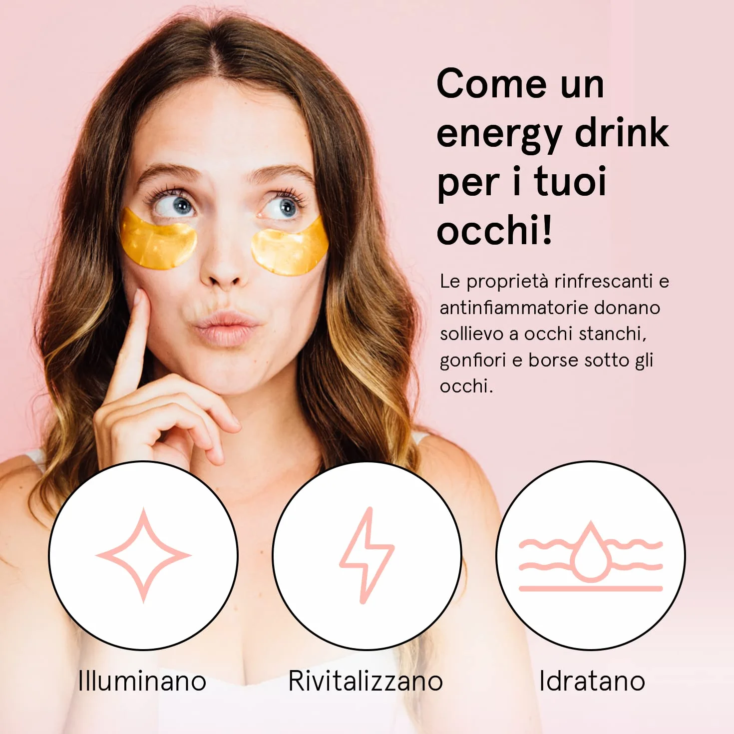 Patch Occhi (24 Paia, Oro) – Riduce Occhiaie, Gonfiori, Borse Sotto gli Occhi e Rughe – Patch Borse in Gel – Maschera Occhi Vegan, Non Testata Sugli Animali – Eye Patch by grace & stella