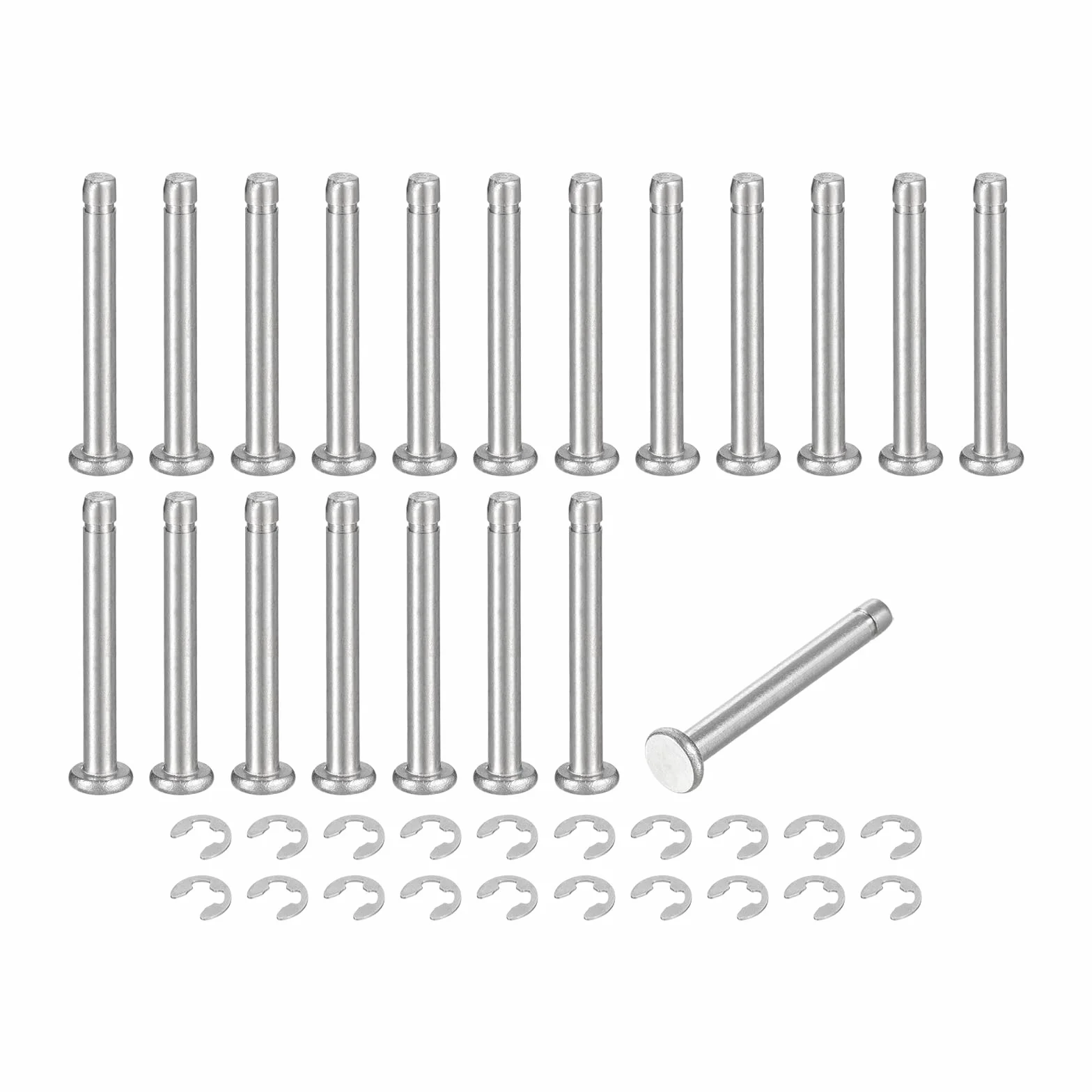QUARKZMAN Perno Posizionamento Cilindrico Elastico M3x25mm Acciaio Inossidabile 304, Argento