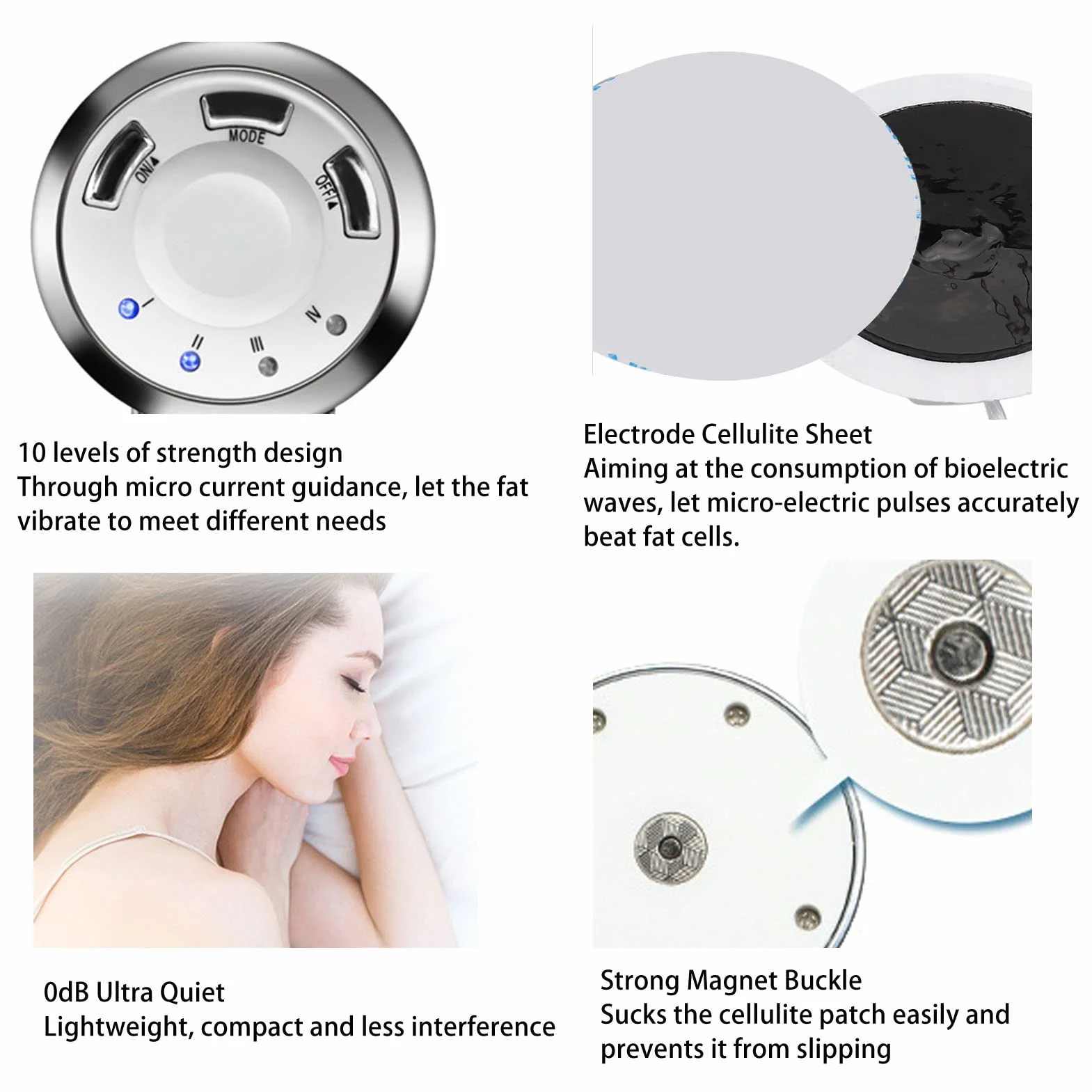 Elettrostimolatore Muscolare, Massaggiatore Elettrico Multifunzione per Addominali, Addome Braccio Gambe Waist Glutei Massaggi-Attrezzi, Portable Beauty Liposuction Equipment Massaggiatore Silenzioso