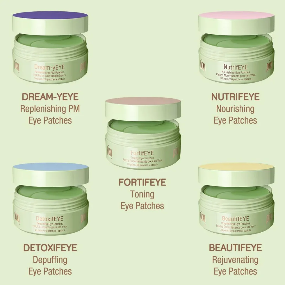 Pixi BeautifEYE Hydrogel Under-Eye Patches | Refreshing Eye Patches for Dark Circles | Brighten & Hydrate Under Eyes | 30 Pairs / 60 Patches