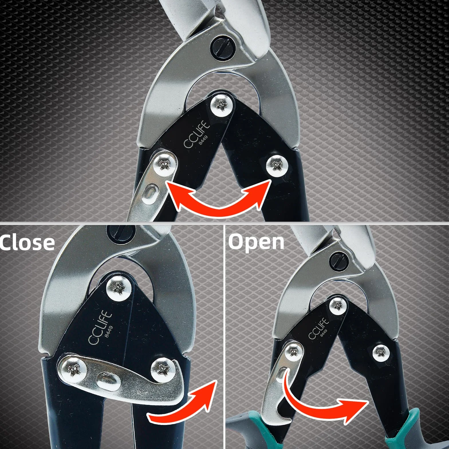 CCLIFE Cesoia per Lamiera CR-MO Aviation Snips Doppia Leva Taglio 45mm Spessore 2mm Extra-Robusto