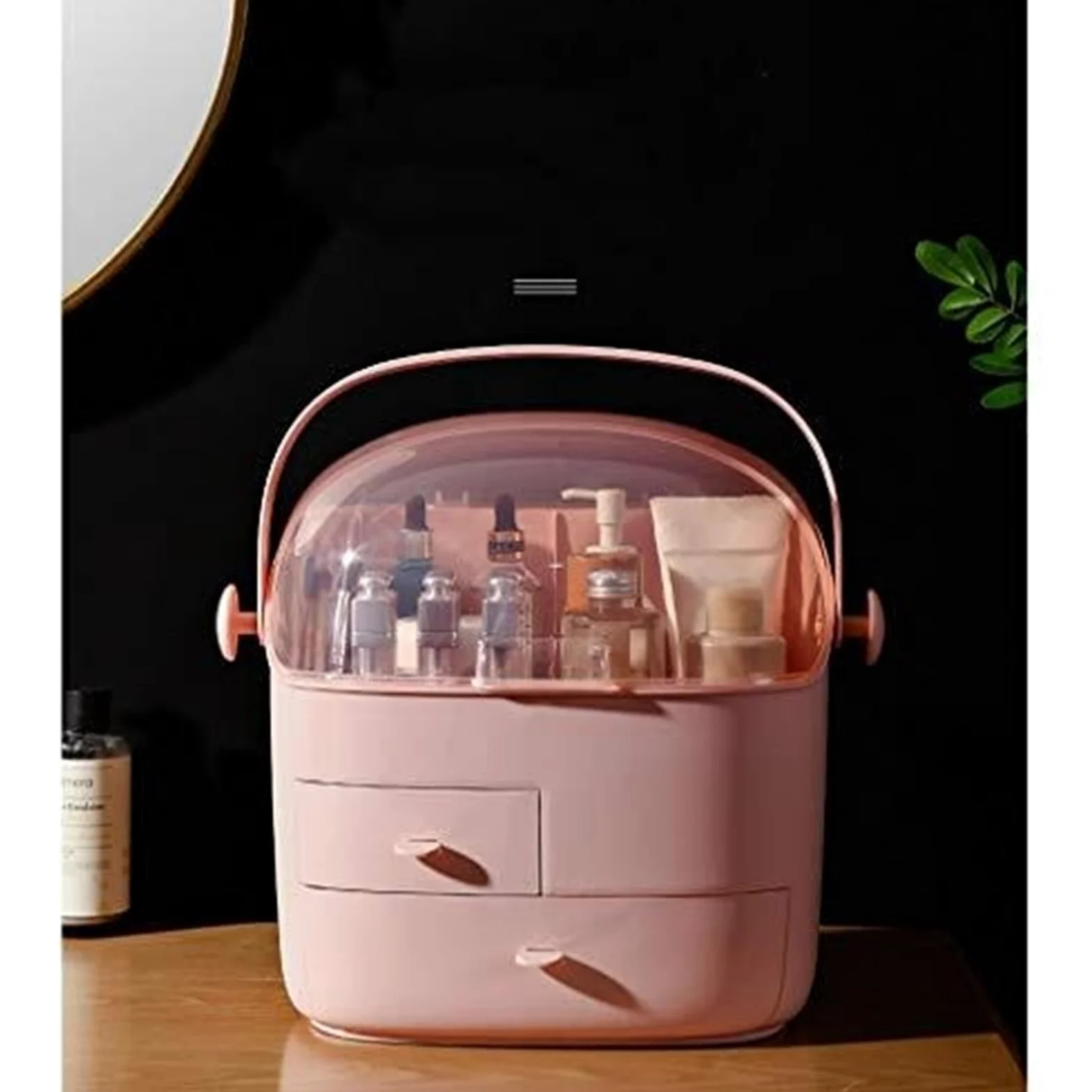 Porta Trucchi,Toeletta Organizzatore per Il Trucco Scatola per Riporre Cosmetici Scatola per Riporre Oggetti da Scrivania Dormitorio Tavolo da Toeletta per La Casa Multifunzione