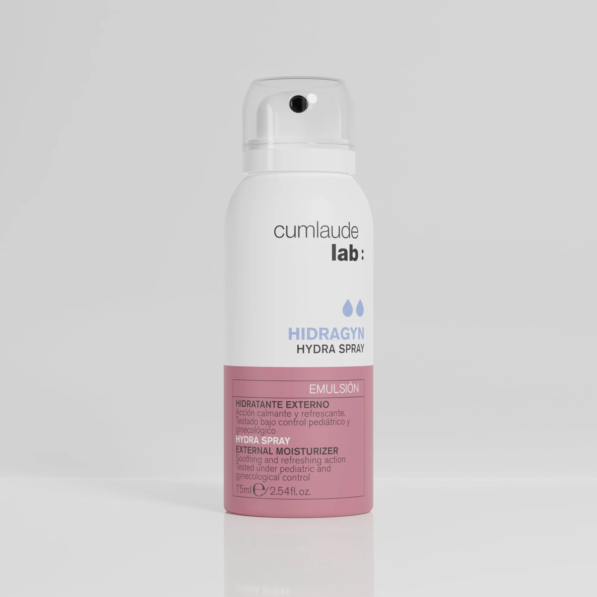 Cumlaude Lab Hydra Spray - Bruma Vulvar Hidratante, Calmante y Refrescante en 5 segundos, con Ácido Hialurónico y Aloe Vera para Sequedad, Picor o Inflamación de la Zona Genital Externa - 75 ml