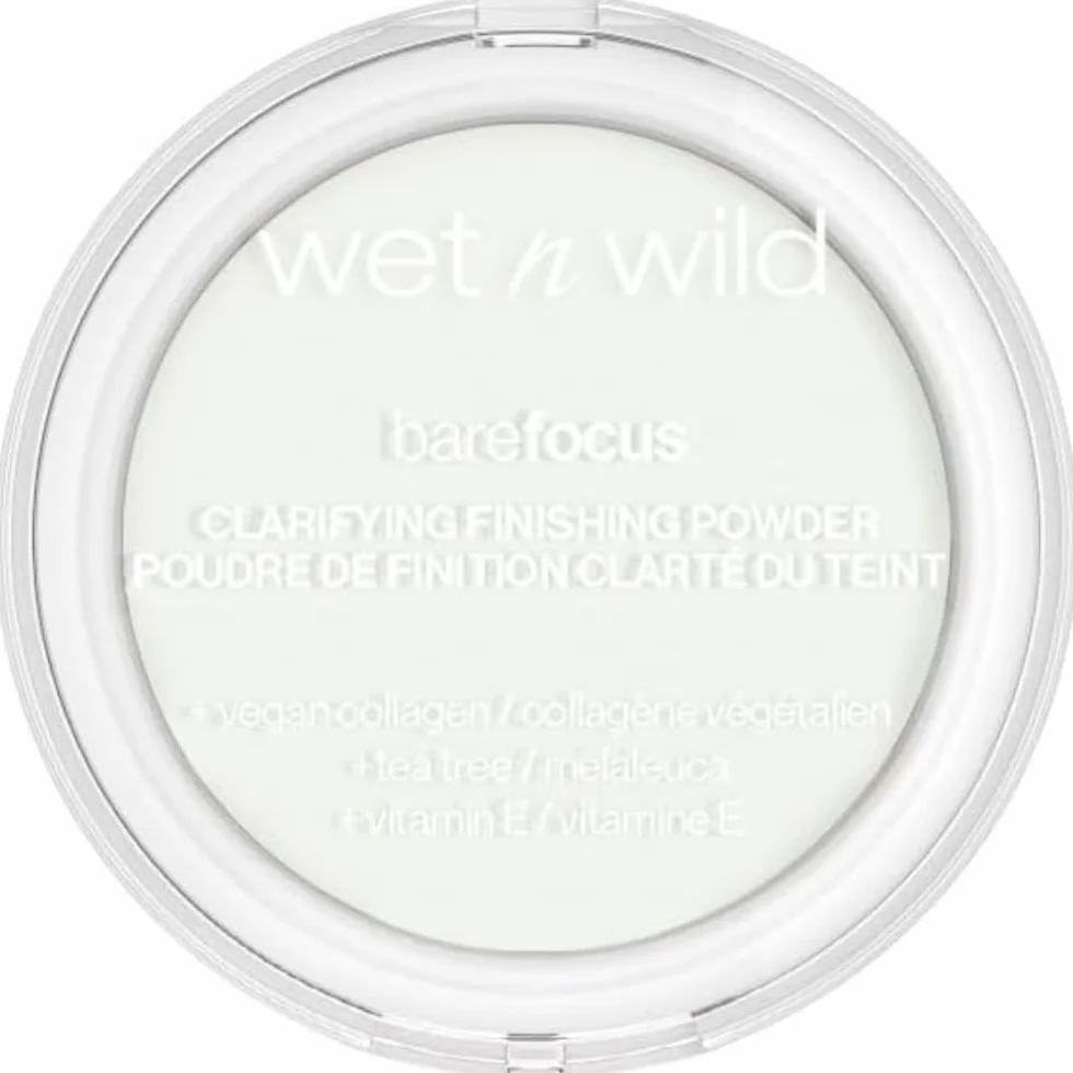 Wet n Wild Bare Focus, Makeup Clarifying And Finishing Powder, Translucida E Matte, Base Per Trucco a Lunga Durata, Con Acido Ialuronico E Vitamina E, Per Tutte Le Tonalità Di Pelle