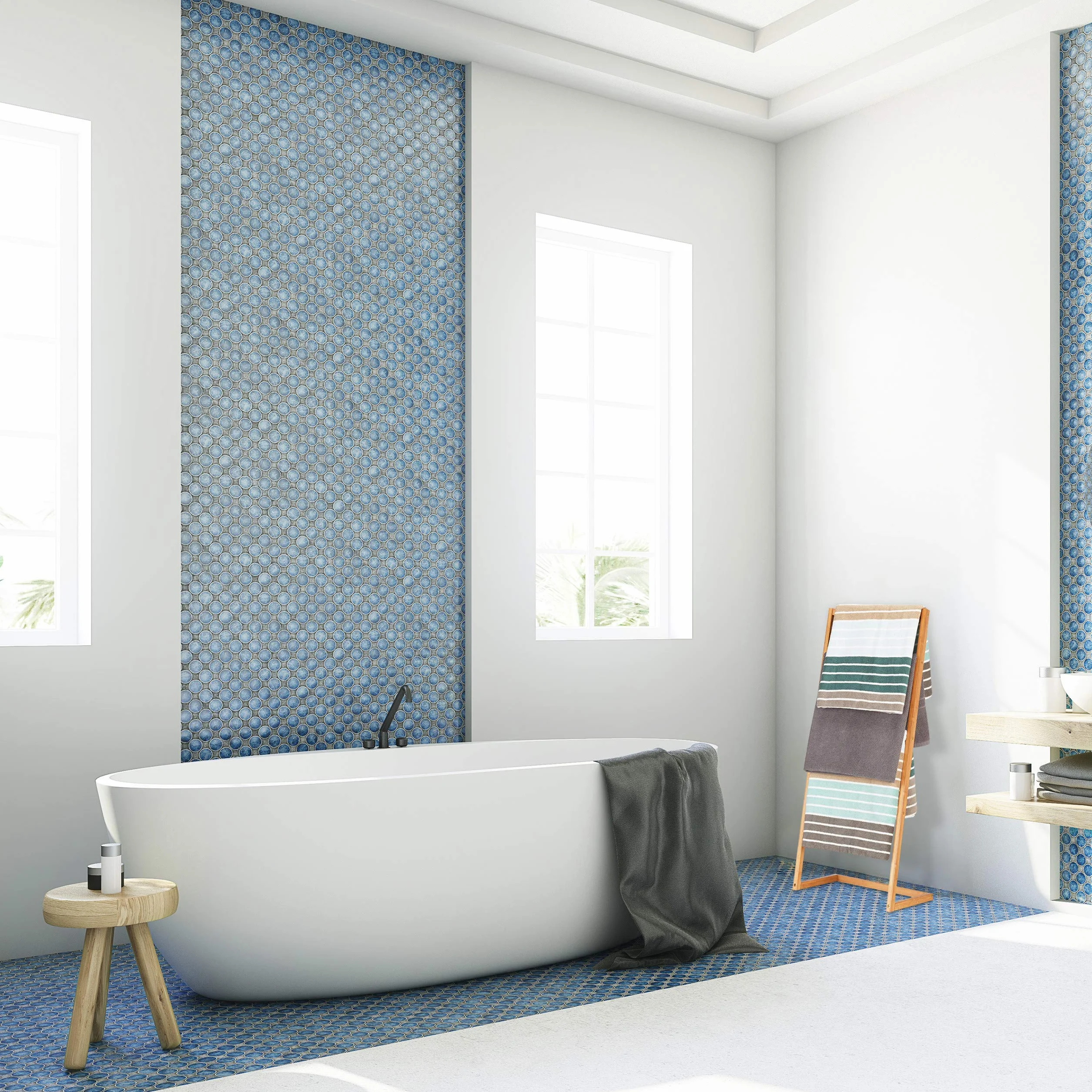 Relaxdays Portasciugamani a Scala Bambù 4 Pioli 98x40,5x28cm Naturale