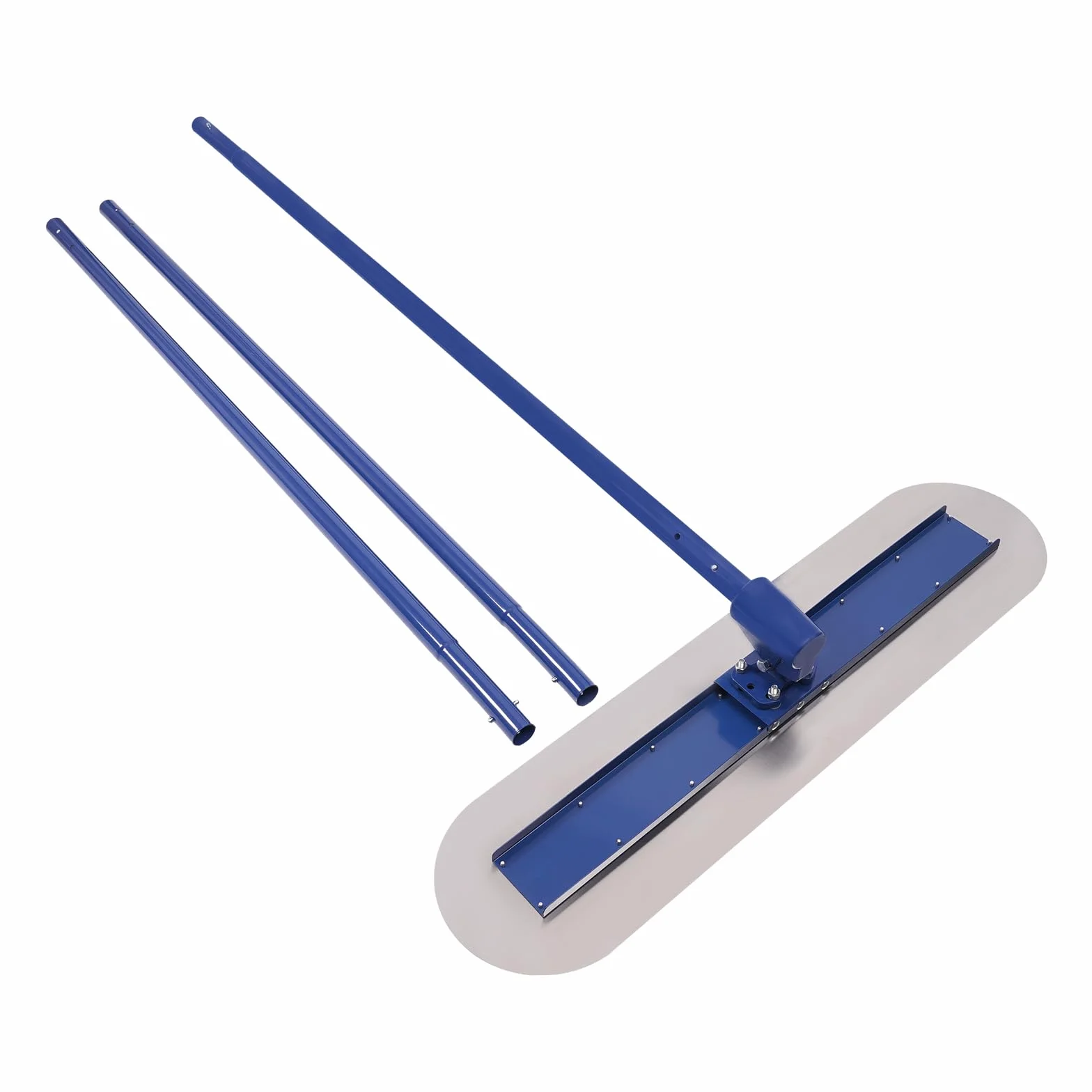 Distributore per calcestruzzo 120x30 cm acciaio manici 1,8 m intonacatura blu